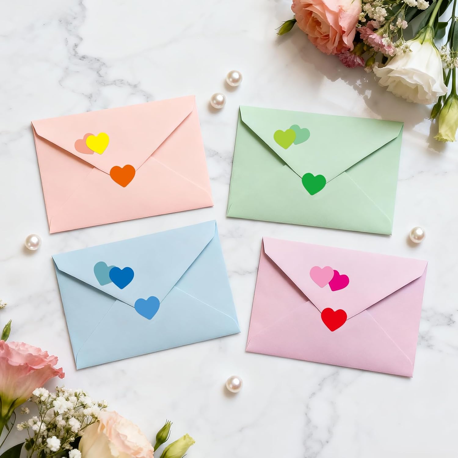 6000Pcs Heart Stickers - 1/2Inch Tiny Mini Small Heart Shape Sticker for Teen Adult Happy Valentines Day Hearts Stickers Self Adhesive Love Sticker for Envelope Seal Card Crafts Gift Packaging - Image 5