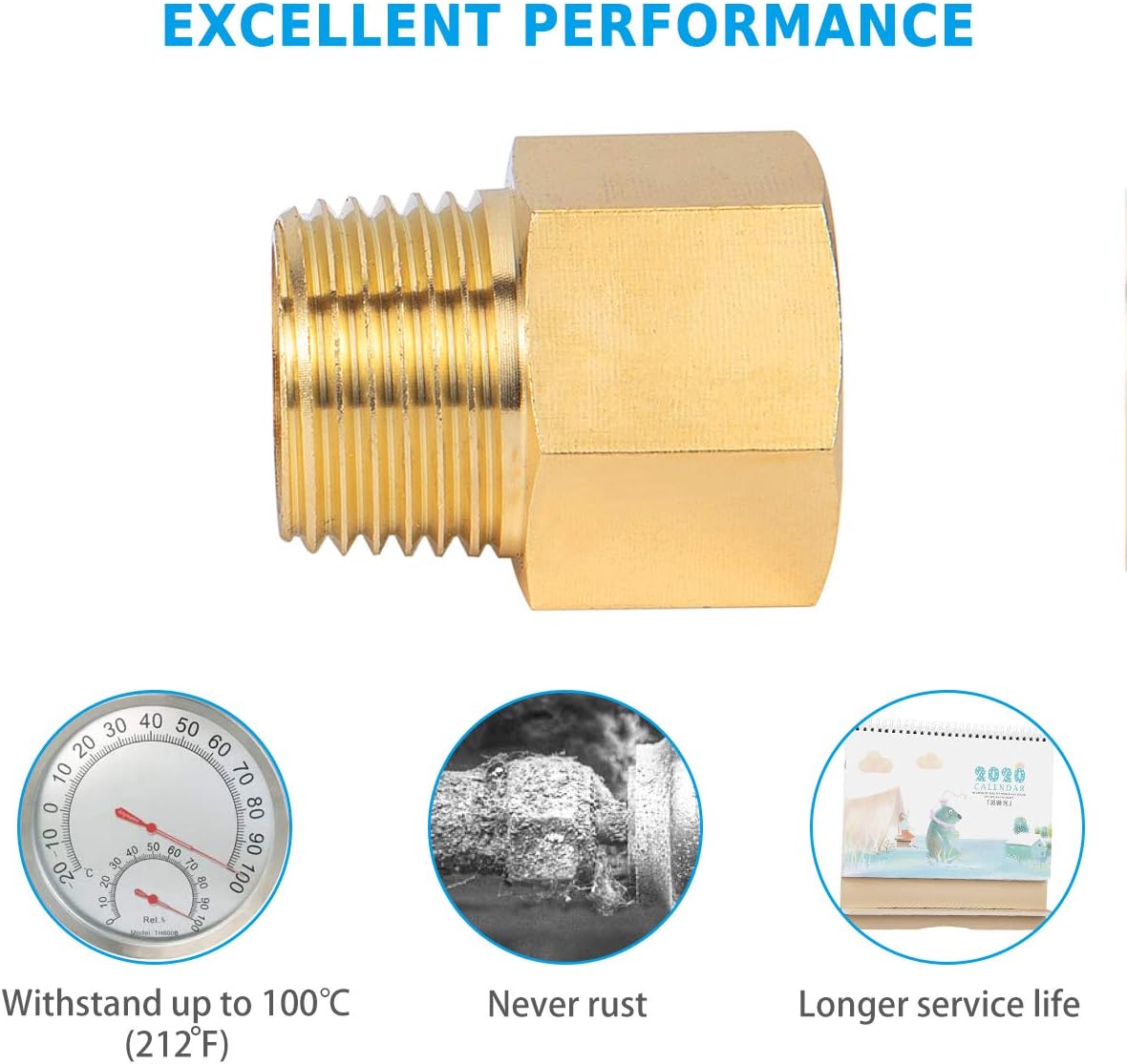 Brass Pipe Fitting Reducer Adapter1/2