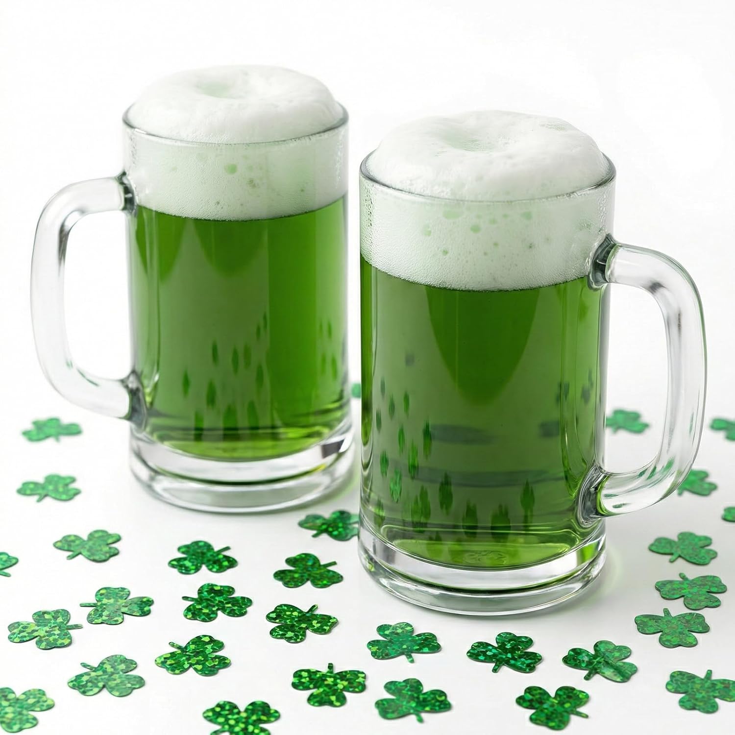 St.Patrick's Day Confetti - 3000Pcs Glitter Green Shamrock Confetti St.Patrick's Day Party Favor Decoration Lucky Clover Irish Table Scatter Confetto for Sanit Patricks Day Decor(105G) - Image 6