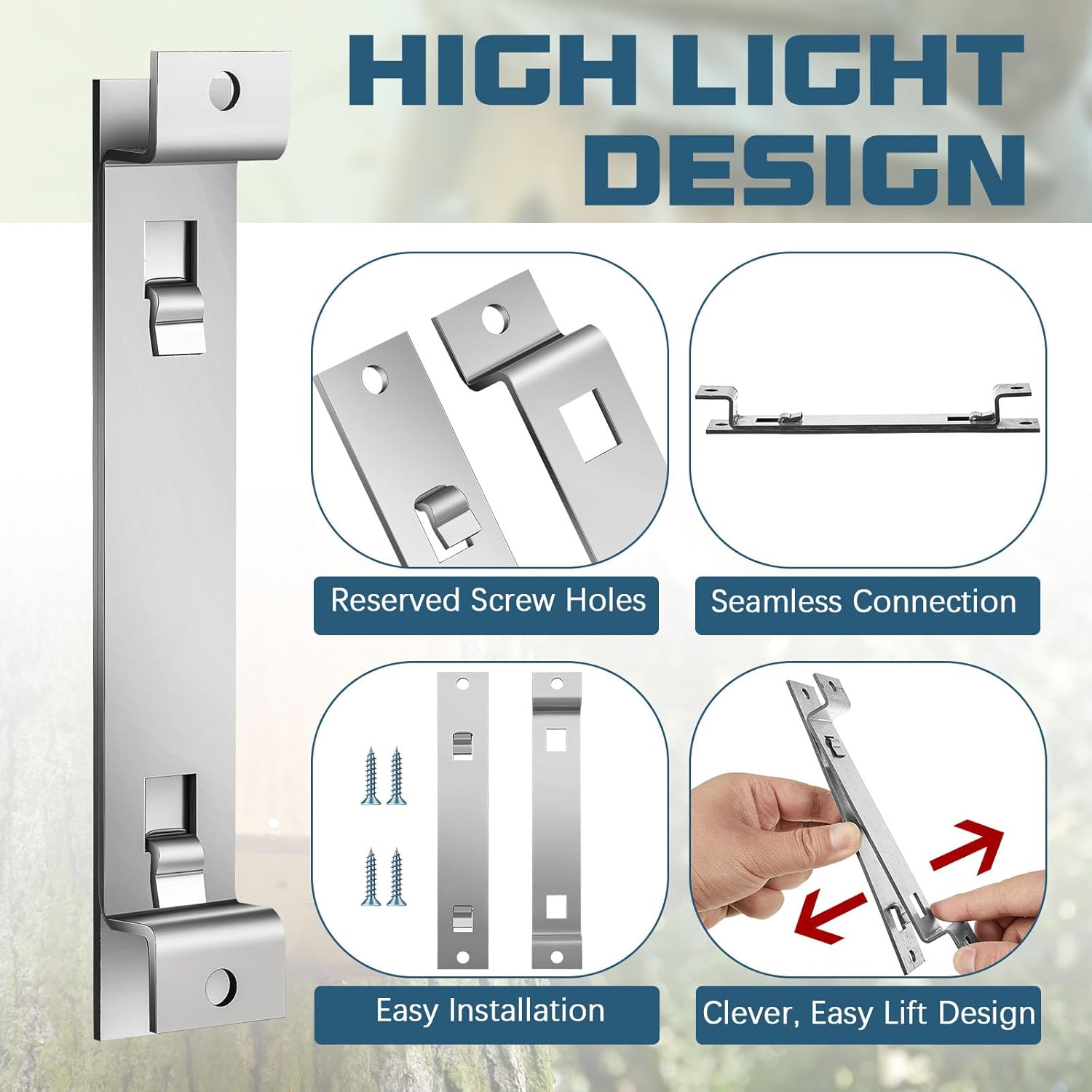 2 Sets Bird House Hanger Bracket Stable Rust Proof Galvanized Steel Mounting Bracket for Securing Bird Houses Nesting Boxes Feeders, Quickly Remove for Cleaning (Silver) - Image 4