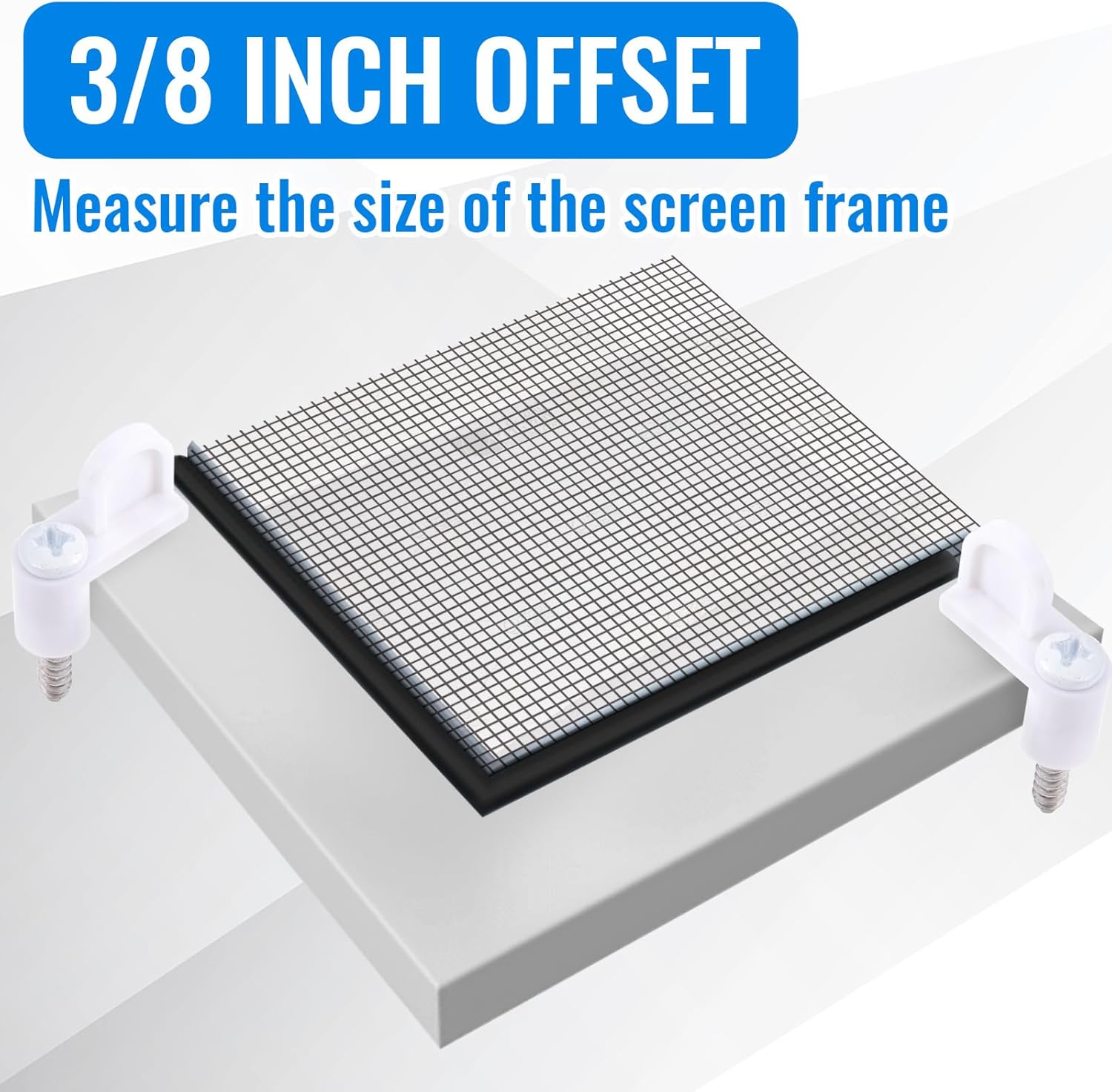 24 Pack 3/8 in Nylon Window Screen Clip with Screws Offset Clips for Fastens Storm Window, Storm Panels, Screen Door Clips (White) - Image 6