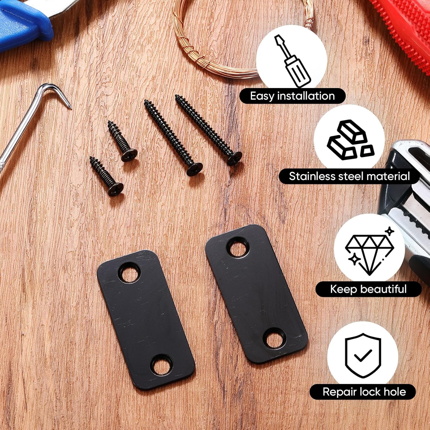 2 Set Door Hole Cover Plate 1