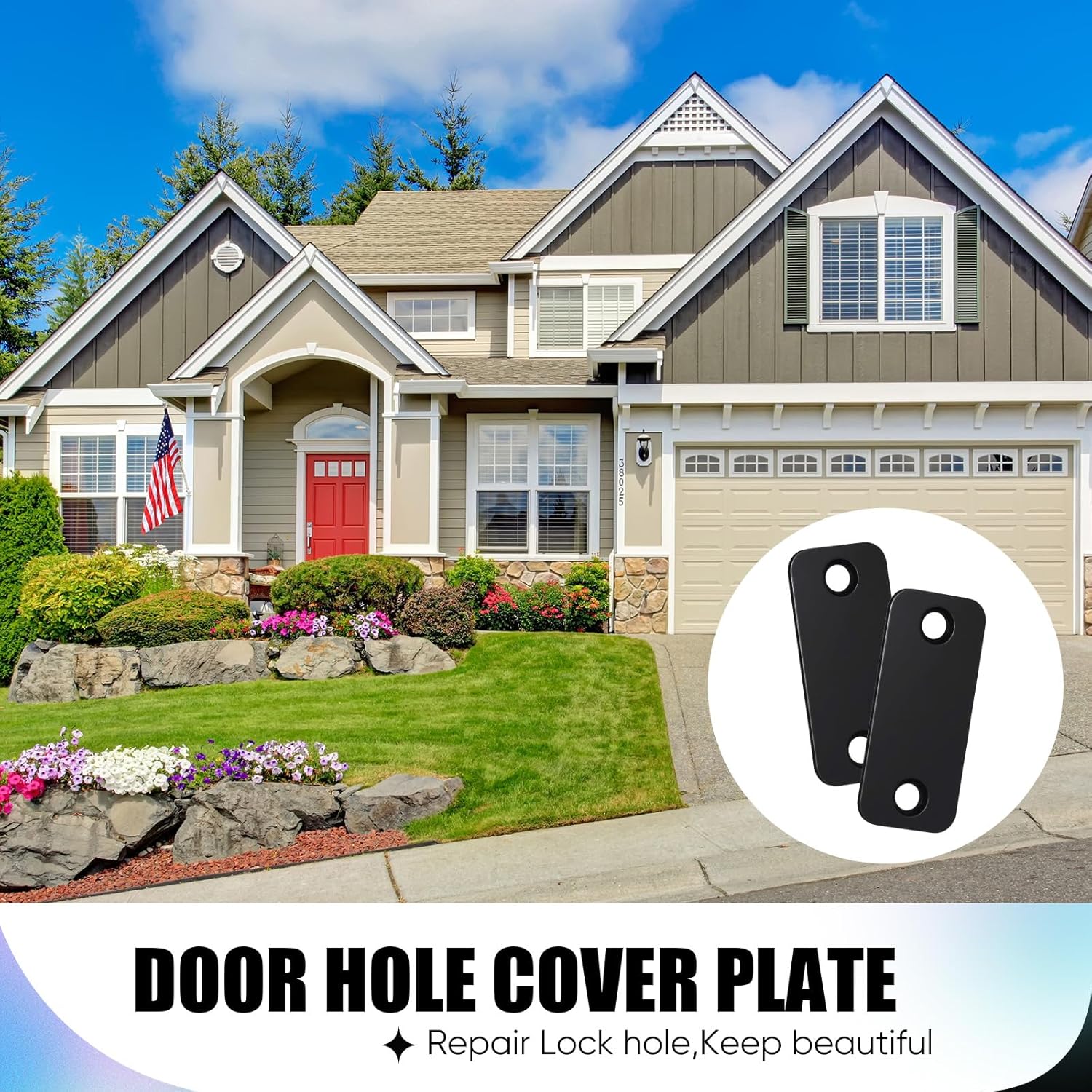 2 Set Door Hole Cover Plate 1