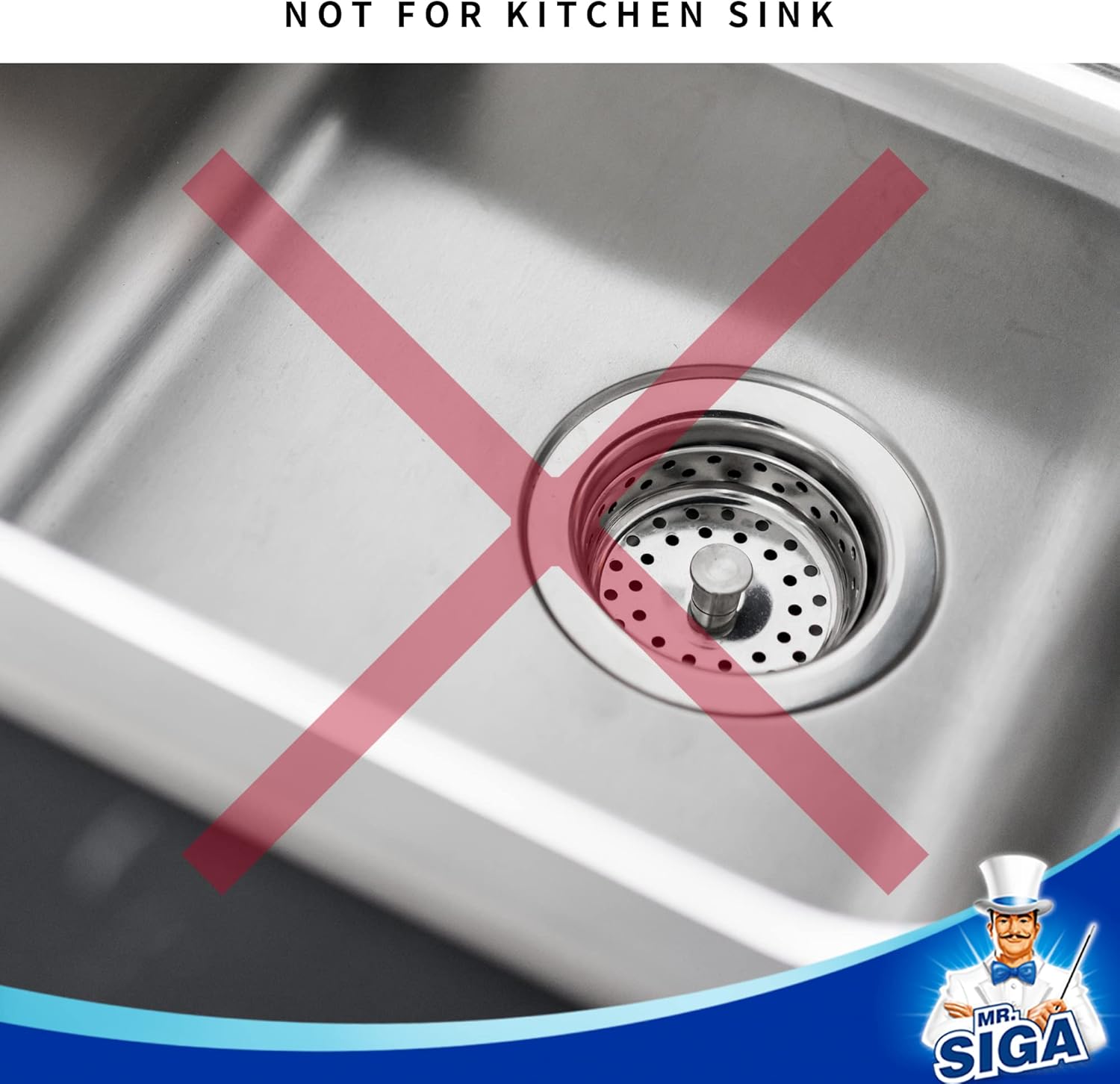 Bathroom Sink Strainer, Utility, Slop, Bathtub Lavatory Sink Drain Strainer Hair Catcher, Stainless Steel Shower Drain Strainer, Outer Diameter 2.1 inch, Inner Diameter 1 inch, 3 Pack - Image 5