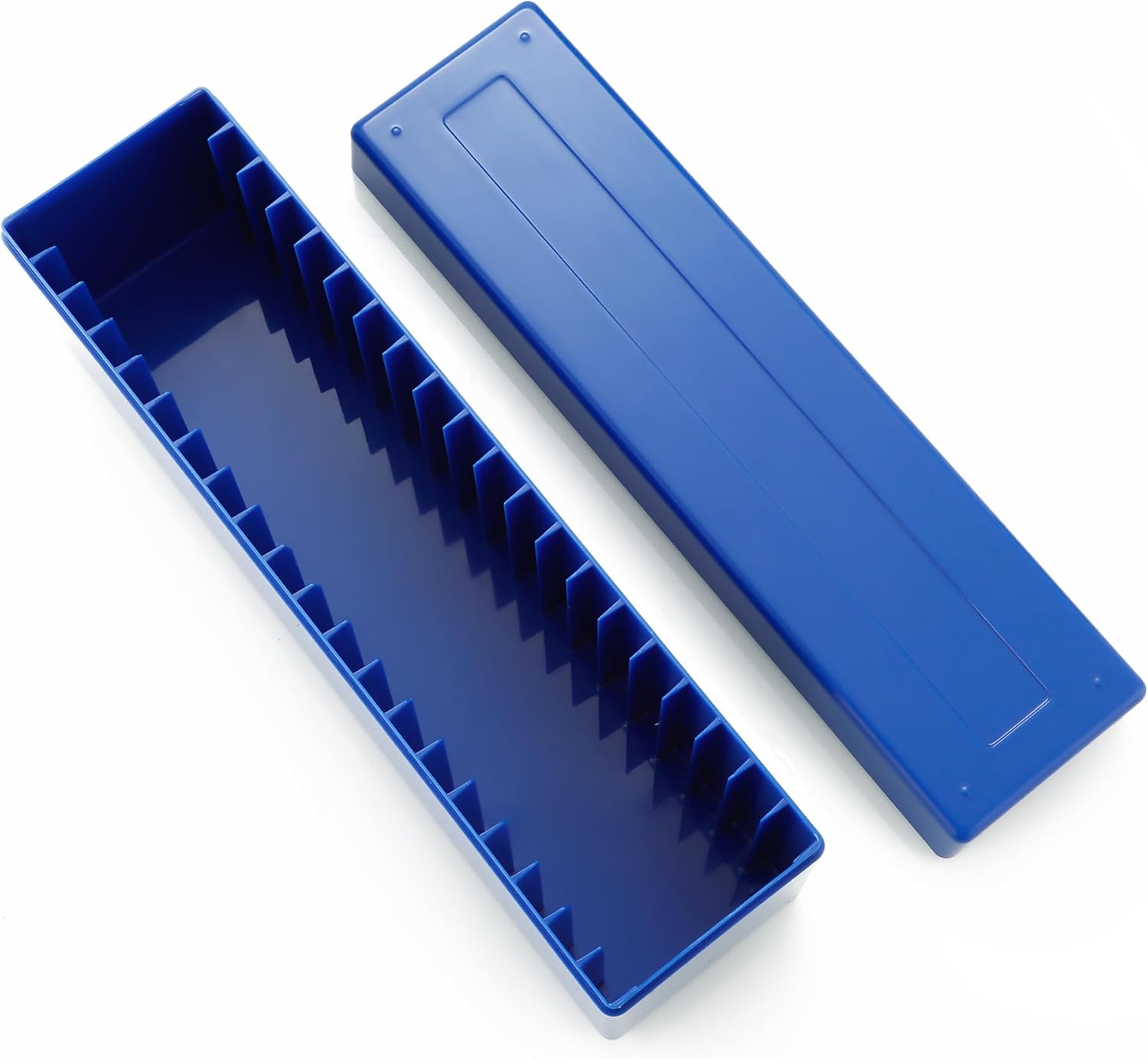 Plastic Coin Slab Storage Box, Coin Storage Box Case for NGC, PCGS, PMG, and Premier Coin Holders, Coin Holder Organizer Boxes with 20 Slots, Only Box, Blue - Image 1