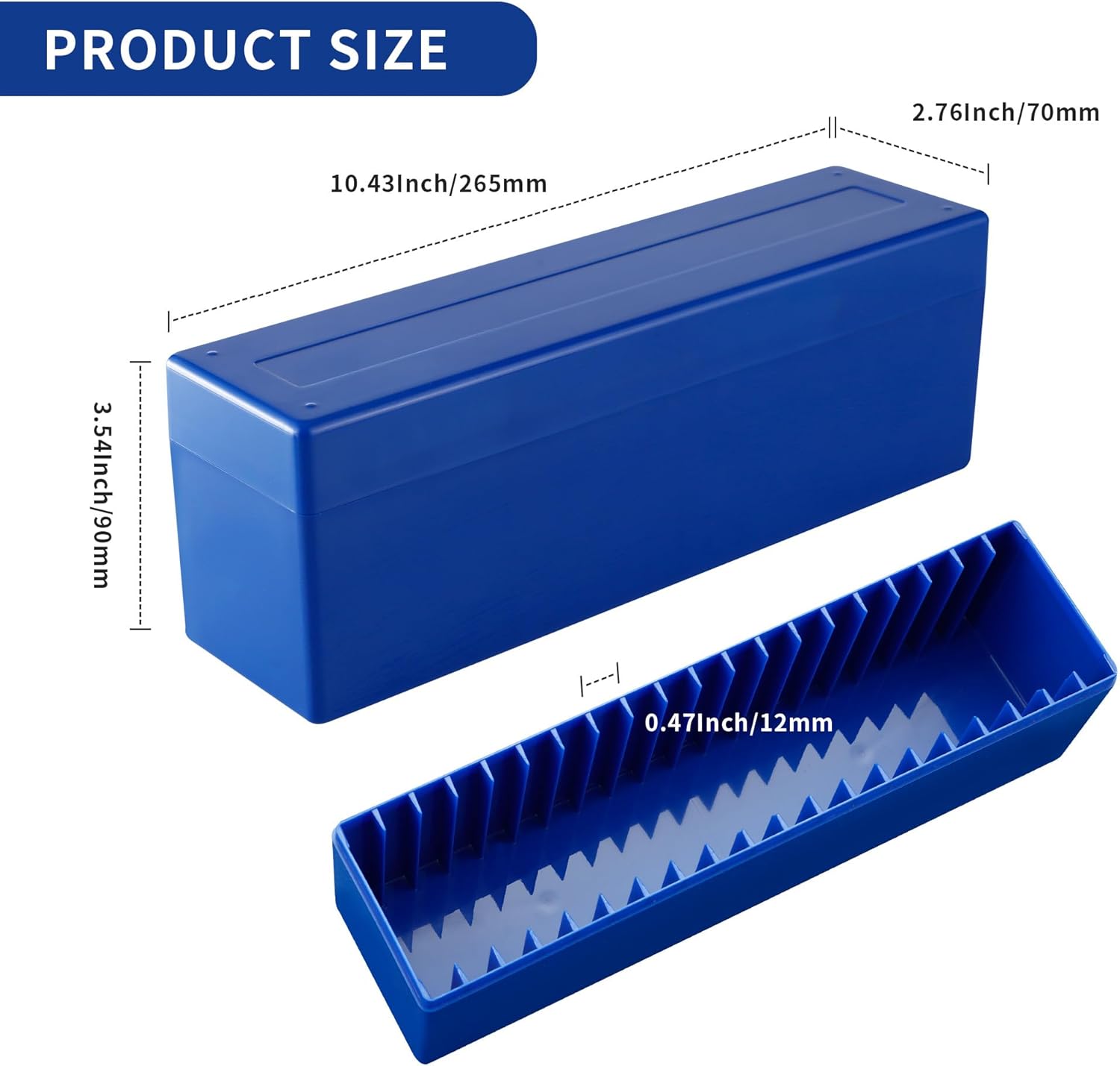 Plastic Coin Slab Storage Box, Coin Storage Box Case for NGC, PCGS, PMG, and Premier Coin Holders, Coin Holder Organizer Boxes with 20 Slots, Only Box, Blue - Image 4