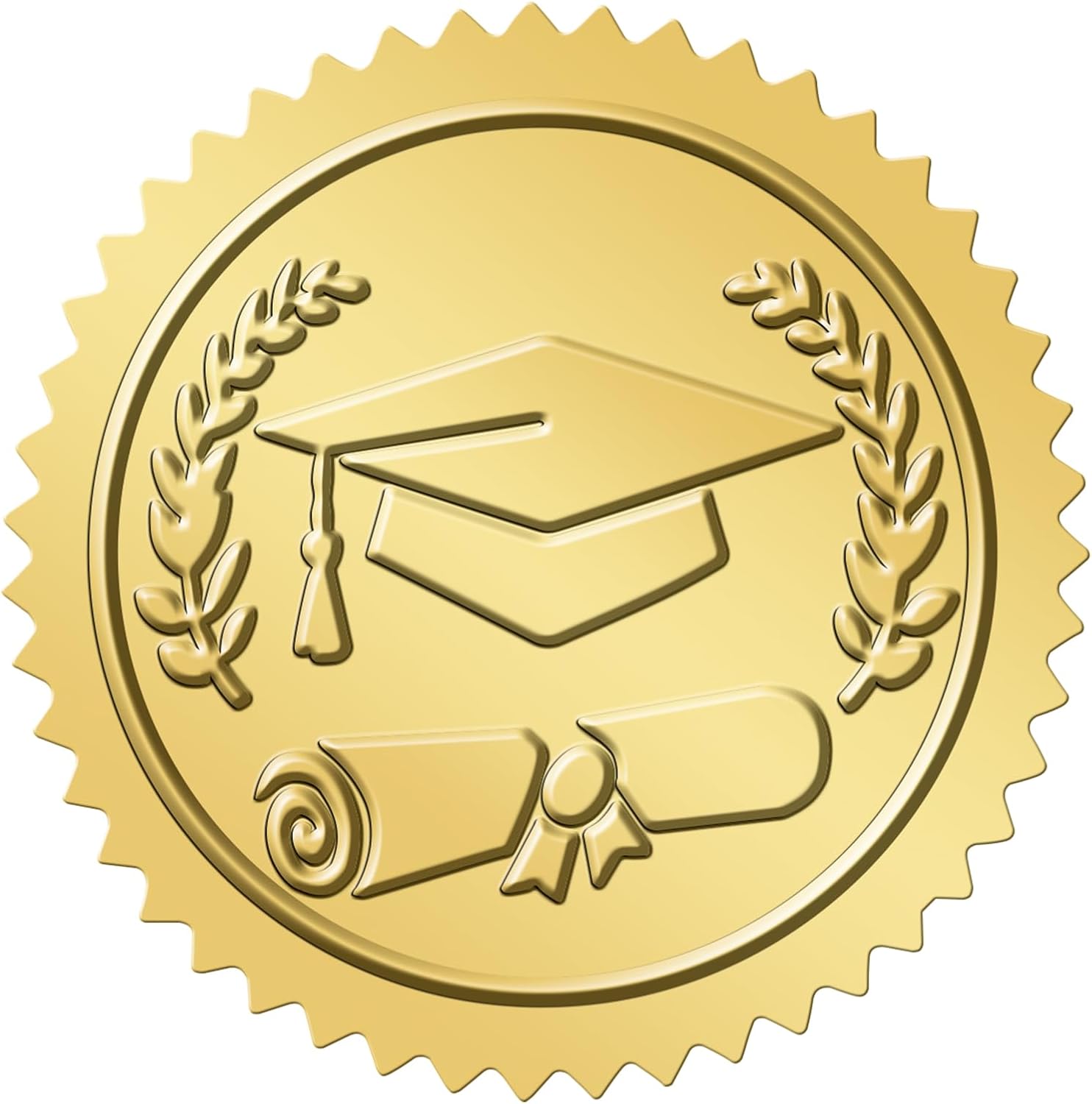 300Pcs Graduation Stickers 2026 - Gold Foil Embossed Graduation Cap Hat Stickers 1.5In Class of 2026 Stickers Self-Adhesive Graduation Envelope Seal Sticker for Certificate Envelope Card Party - Image 1