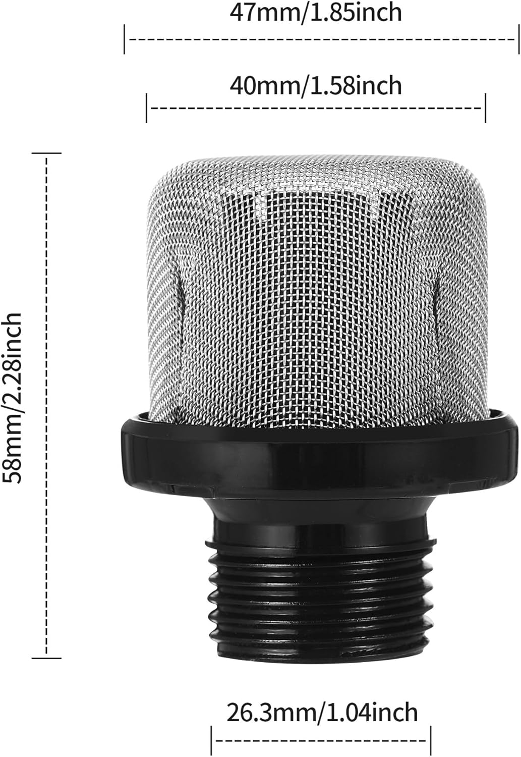 4 Packs 288716 Airless Paint Sprayer Inlet Suction Strainer, 3/4 Inch Thread, Compatible with Magnum X5 LTS15 X7 LTS17 ProX7 ProX17 ProX9 ProX19, Replaces 243-082, 243082, 195697 - Image 3