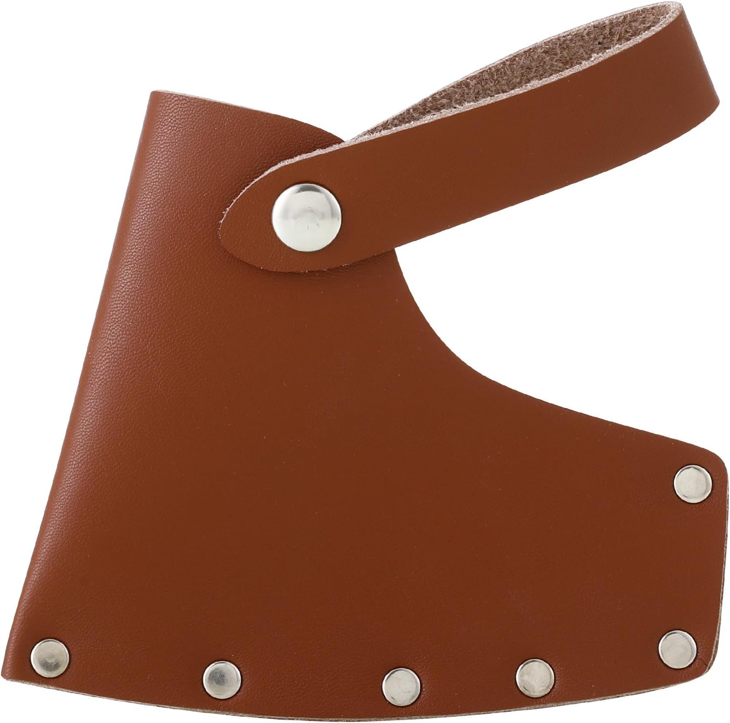 Leather Axe Sheath, Adjustable Hatchet Head Sheath, Durable Hatchet Blade Protector Case Cover Great Camping Accessories for Lumberjack Outdoors Work Essentials, Brown - Image 1