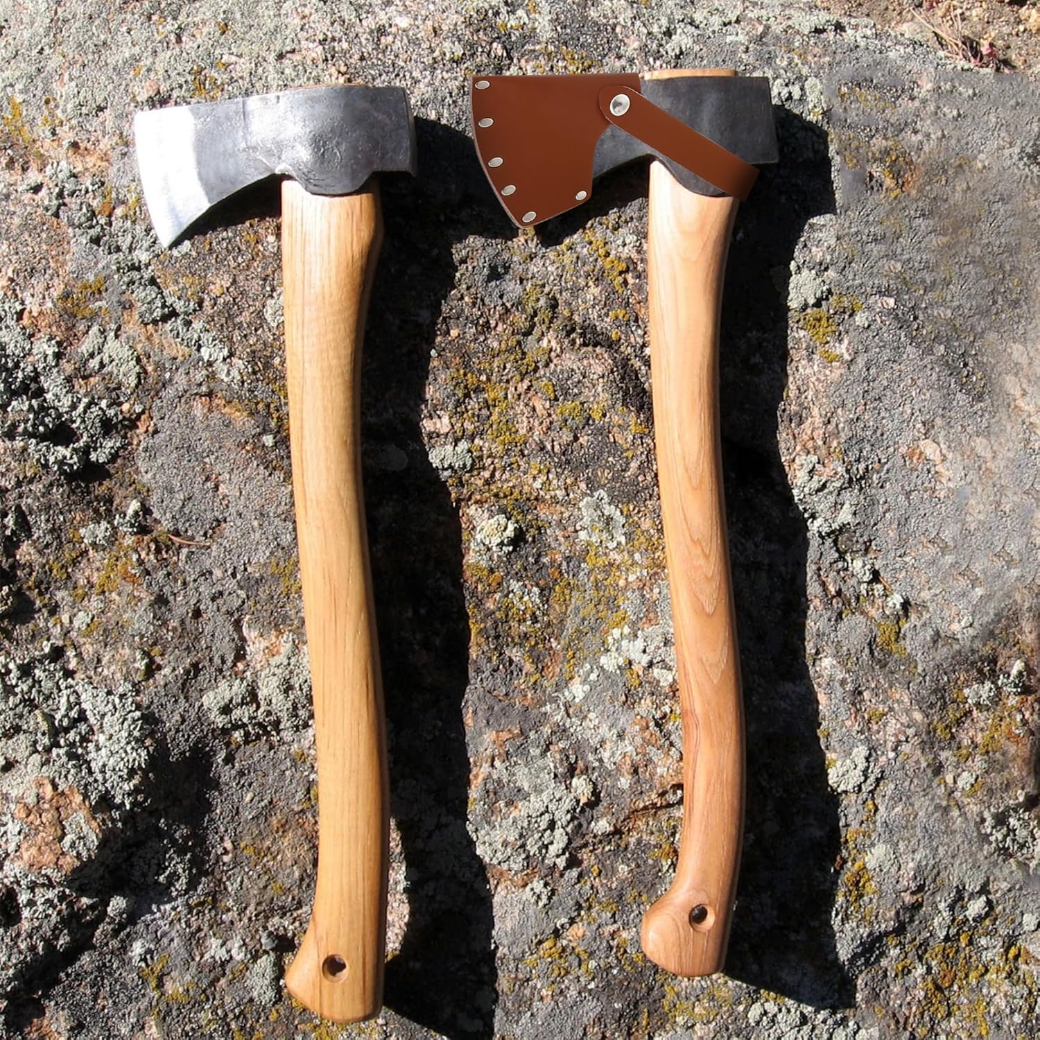 Leather Axe Sheath, Adjustable Hatchet Head Sheath, Durable Hatchet Blade Protector Case Cover Great Camping Accessories for Lumberjack Outdoors Work Essentials, Brown - Image 5
