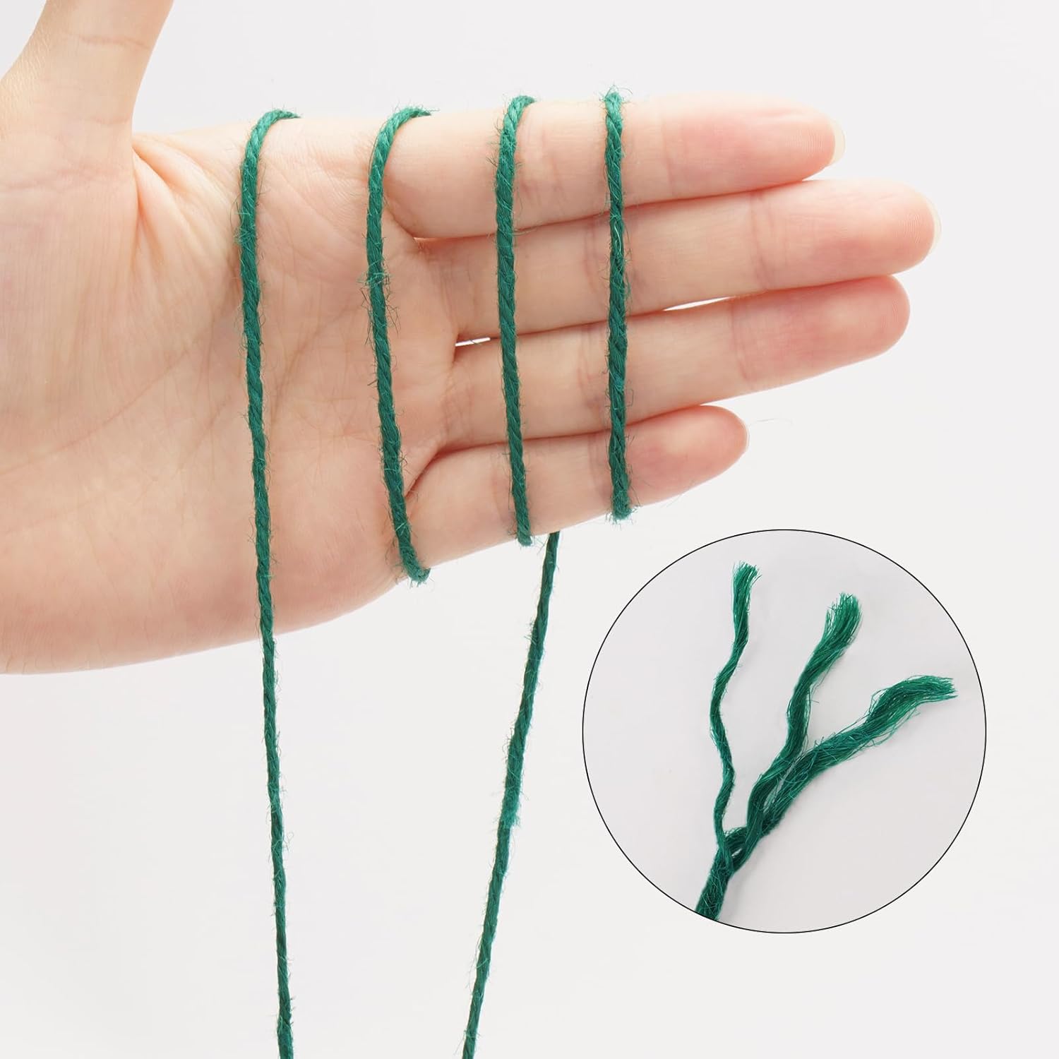 656Feet Green Twine String - 2MM Thick Natural Jute Twine String Heavy Duty Garden Twines Strings Hemp Rope for Climbing Plants Gardening Tomatoes Crafts Gift Wrapping Christmas Decorations - Image 4