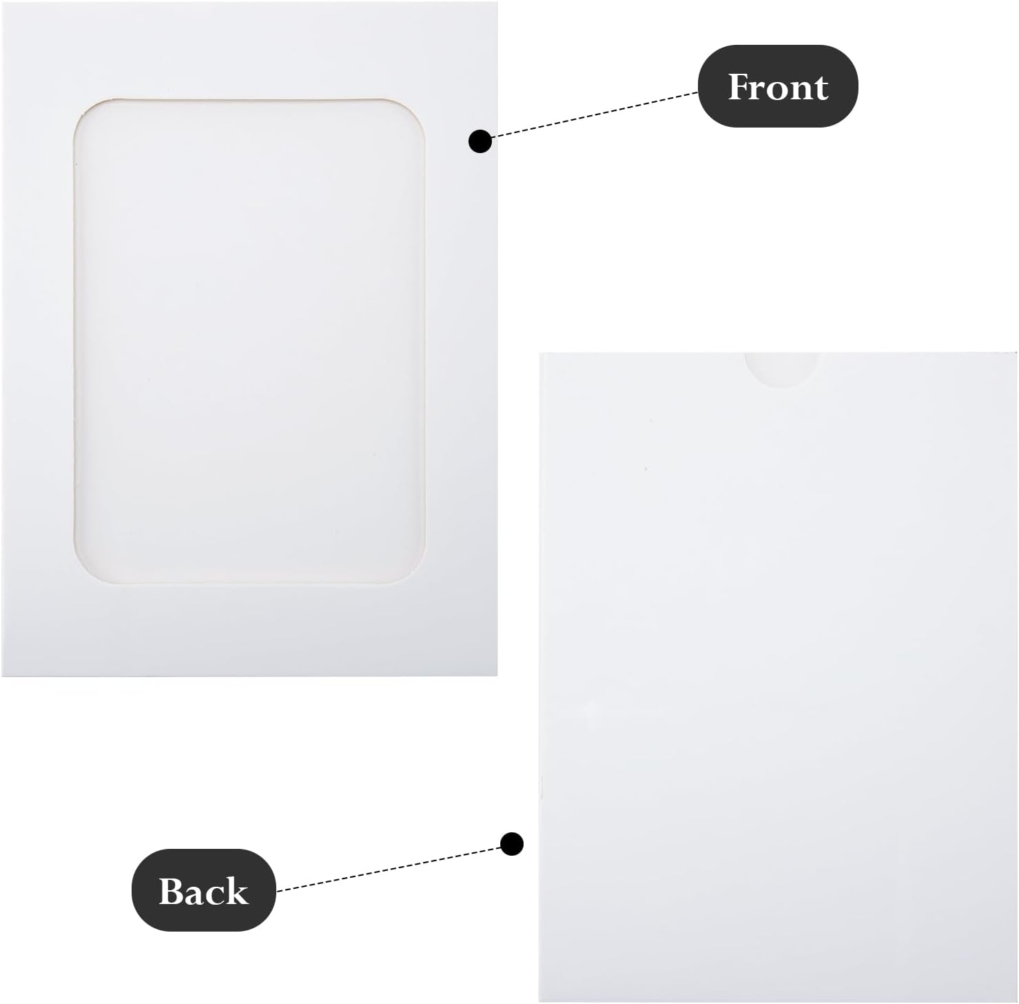 20Pcs Paper Photo Frames, 4x6Inch White Picture Display Holders, Cardborad Picture Frames with String and Clips, DIY Graduation Photo Hanging Banner for Home, Classroom, Offices - Image 4