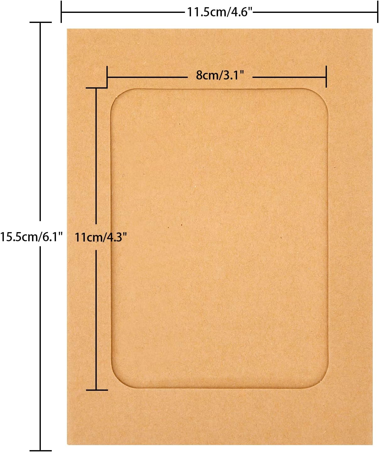 30Pcs Brown Paper Picture Frames, 4x6 inch Cardboard Photo Frames with Wooden Clips and String, DIY Picture Frames for Kids Artwork, Bedroom, Classroom Wall Decor Hanging Photo Display - Image 2