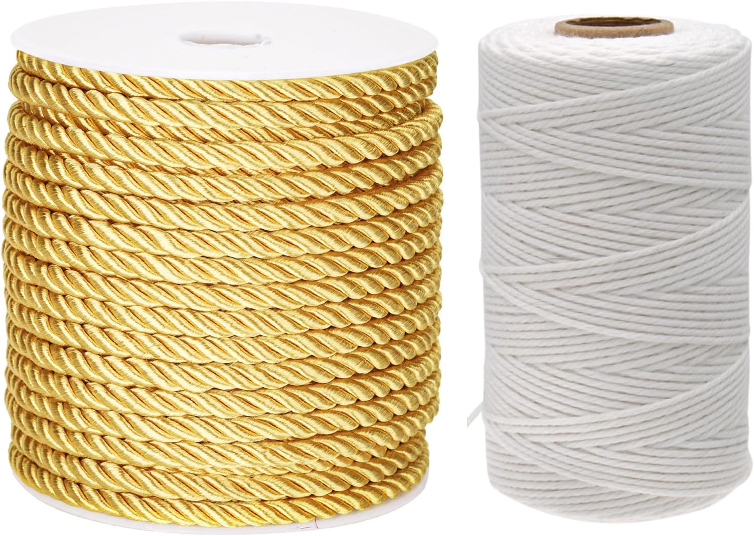 White Twine String and Gold Rope - Image 1