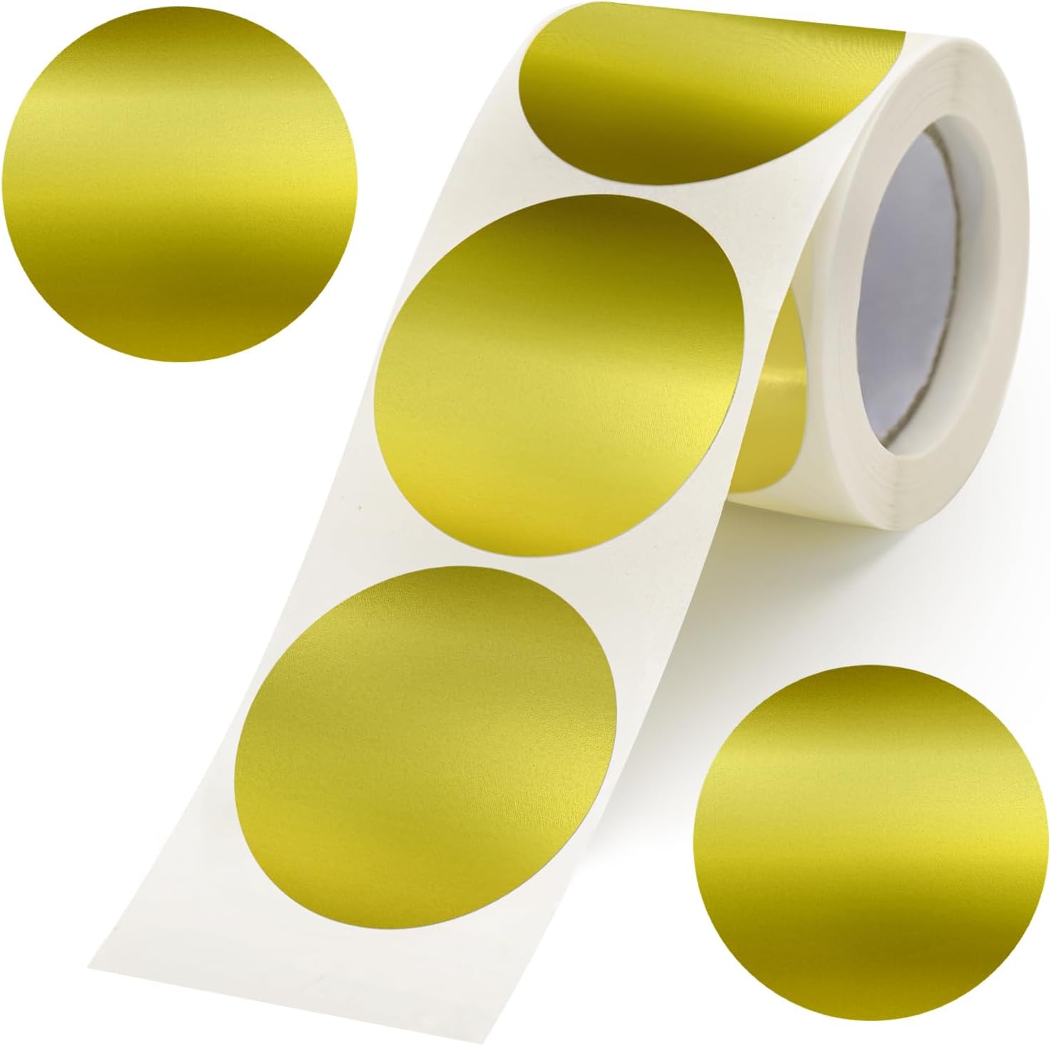 Embossing Stickers 300Pcs 2'' Gold Foil Seals Stickers for Certificates Self Adhesive Round Envelope Seal Label Sticker Roll Blank Embosser Stamp Sticker for Book Invitation Notary Seals - Image 1