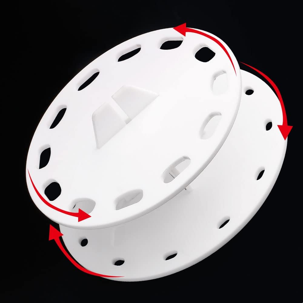 12 Hole Round Shape Drying Rack Storage Display Bracket Shelf Holder ,Spinning Storage Caddy for Oval Ink Blending Brushes Blender（White） - Image 6