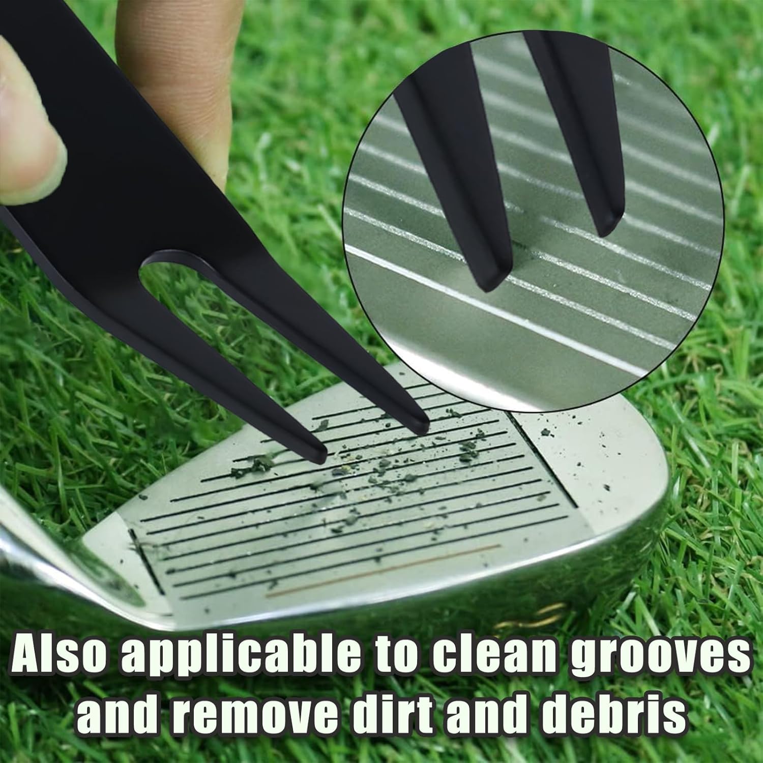 4 Pcs Bending Golf Divot Repair Tool Bent Golf Turf Repair Fork Metal Golf Fork Accessory Suitable to Repair Golf Turf, Clean Grooves, Remove Dirt and Debris Lightweight and Portable - Image 7