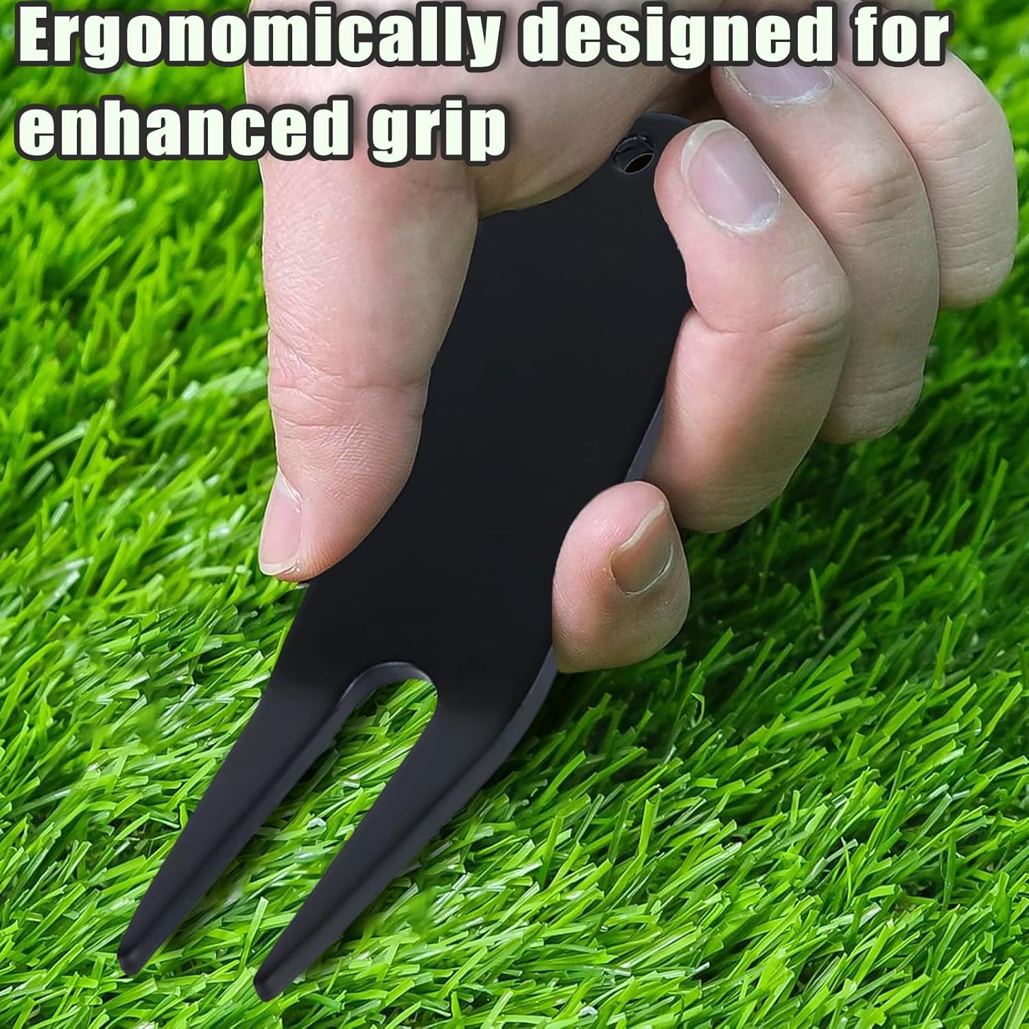 4 Pcs Bending Golf Divot Repair Tool Bent Golf Turf Repair Fork Metal Golf Fork Accessory Suitable to Repair Golf Turf, Clean Grooves, Remove Dirt and Debris Lightweight and Portable - Image 8