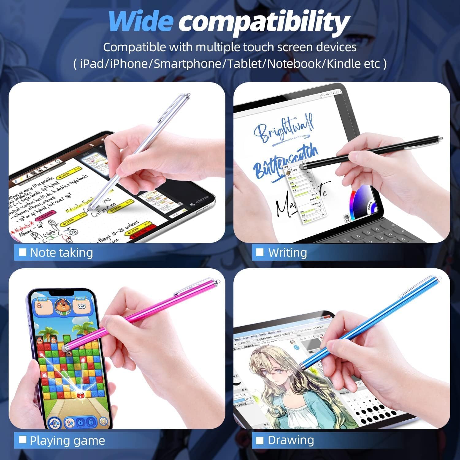 Mesh Fiber Tips (10 Pack)  Stylus Pen Replacement Tips Suitable for capacitive Touch Screen,High Sensitivity, Soft, no Scratch Screen Pen tip - Image 4