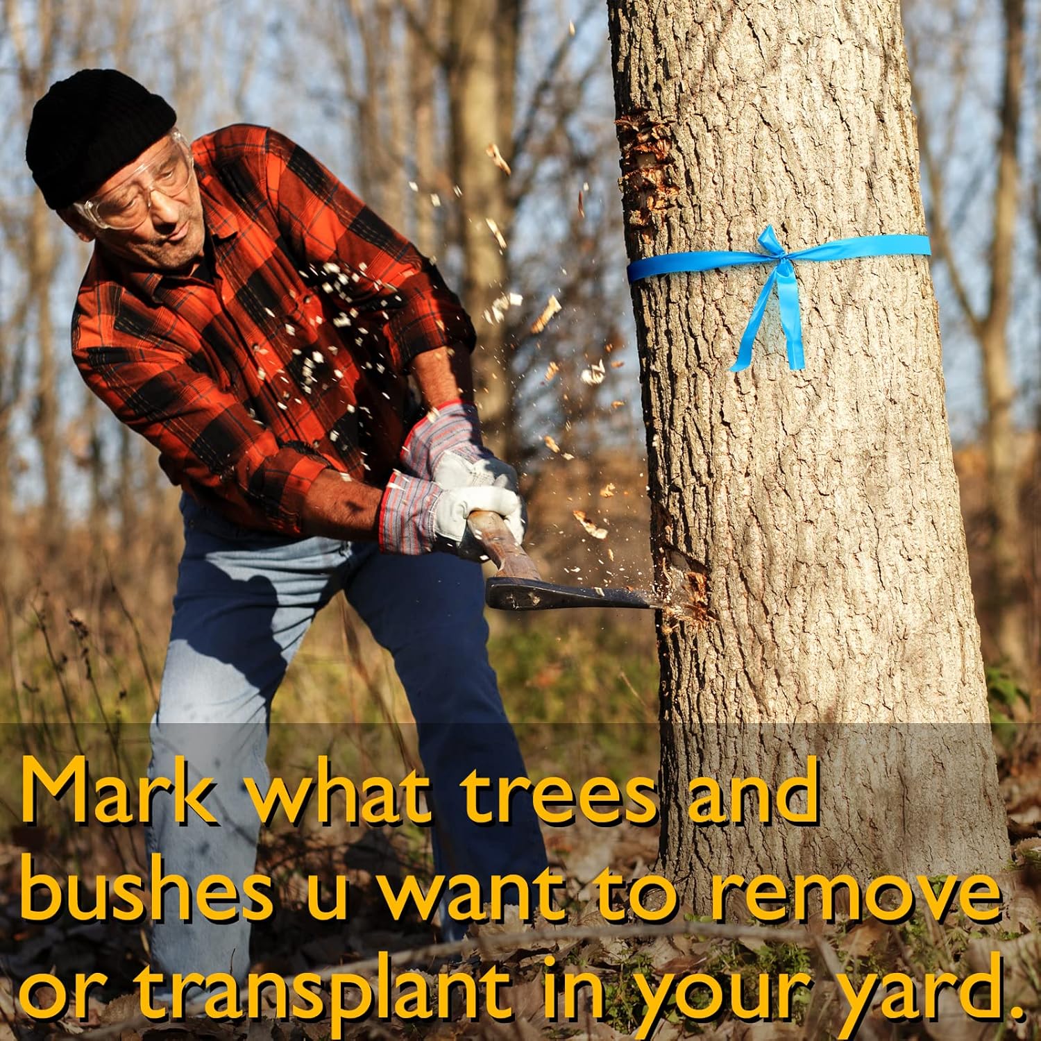 800FT Flourescent Flagging Tape, Non-Adhesive Plastic Ribbon Neon Marking Roll, for Tree Marking, Hunting Trail Tape, Boundaries and Hazardous Areas Marking, 4 Colors 0.78'' X 200' - Image 3