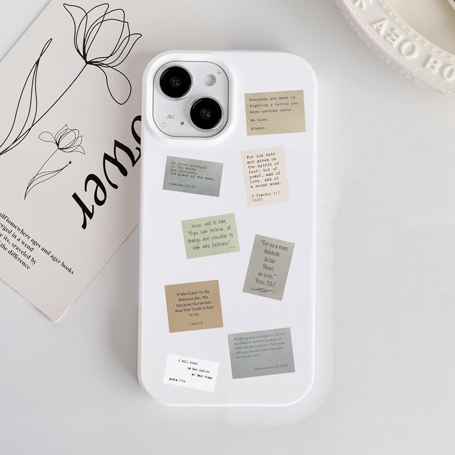 180Pcs Bible Verse Stickers - Vintage Inspirational Christian Stickers Bible Journaling Sticker Self Adhesive Religious Scripture Sticker Jesus Faith Label for Study Supply Planner(3Pcs/Each) - Image 8