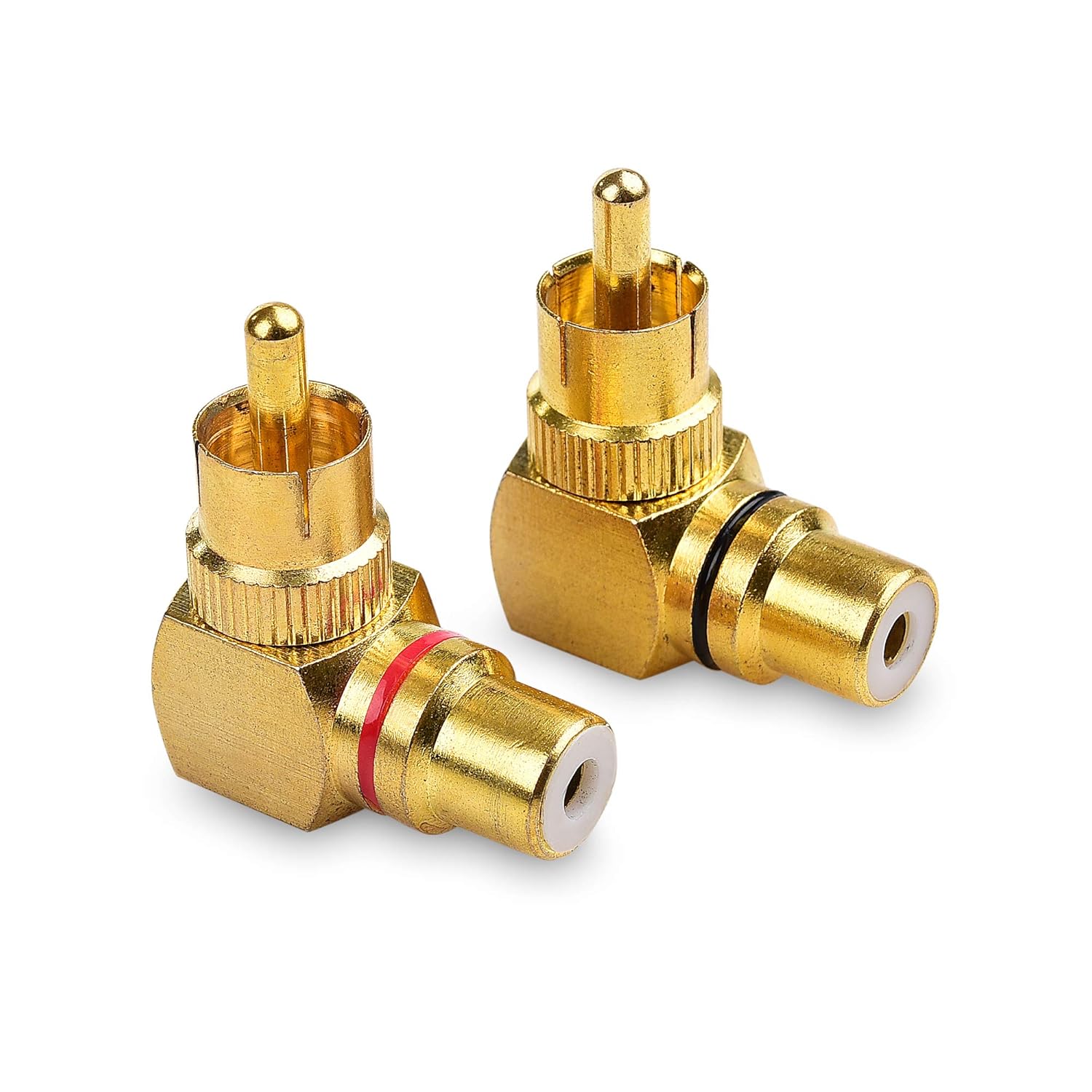 2-Pack Right Angle RCA Adapter, 90 Degree RCA Adapter - Image 1