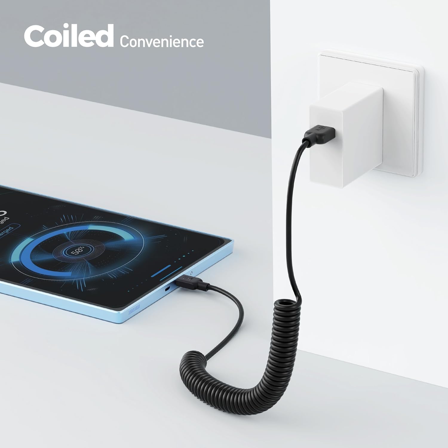 2-Pack Coiled Micro USB Cable (Coiled Micro USB to USB2.0) 2-4 Feet - Image 2