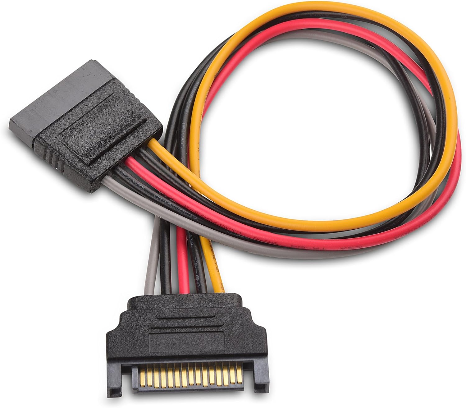 3-Pack 15 Pin SATA Power Extension Cable - 8 Inches, SATA Power Cable for Hard Drive and SSD - Image 1