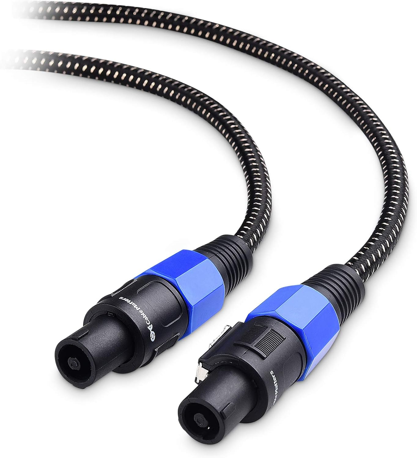 Premium Braided 12AWG Speaker Cable 3 ft Compatible with Speakon NL4FC Port - Image 1