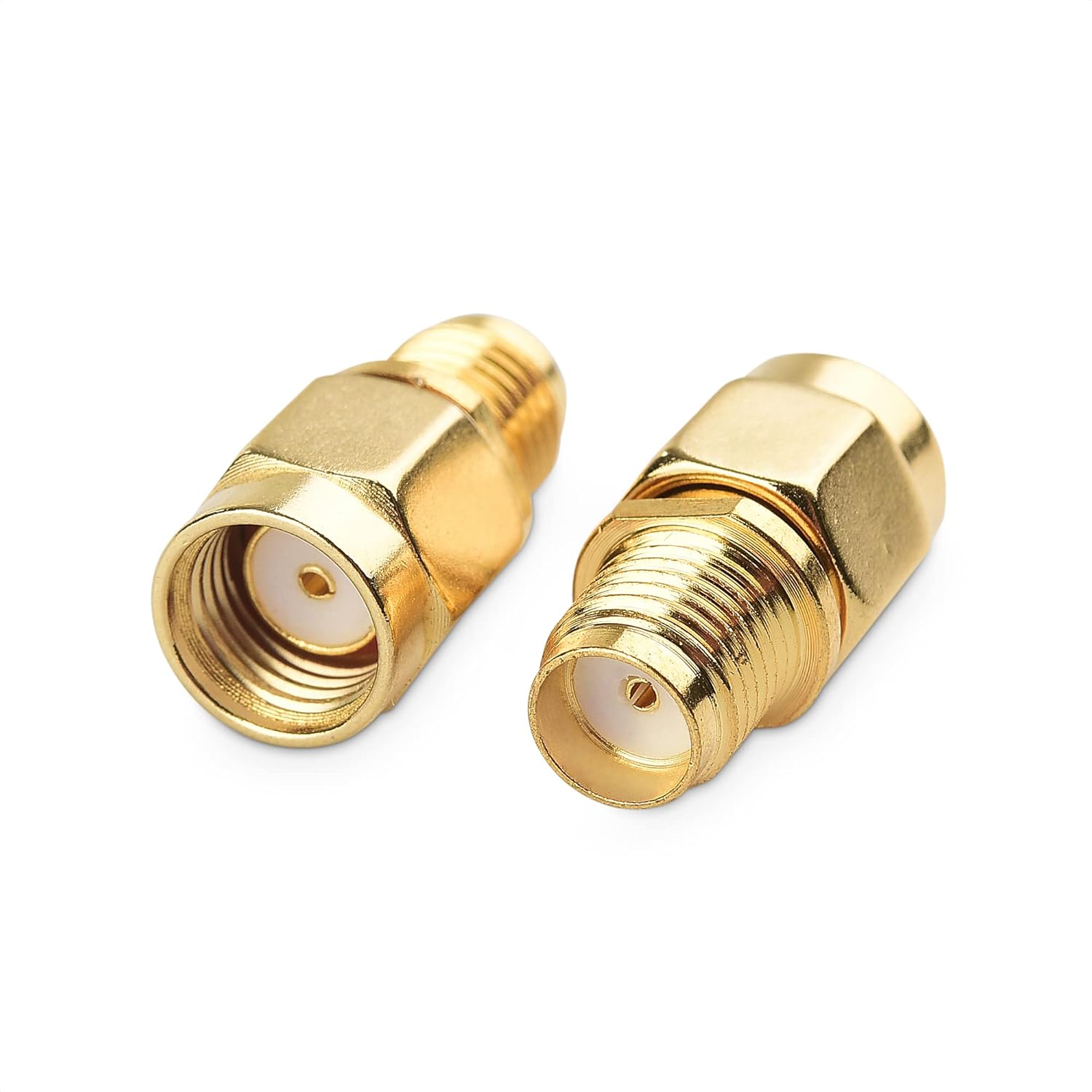 2-Pack SMA Female to RPSMA Male Adapter (SMA Male to Female Reverse Polarity Gender Changer Adapter) - Image 1