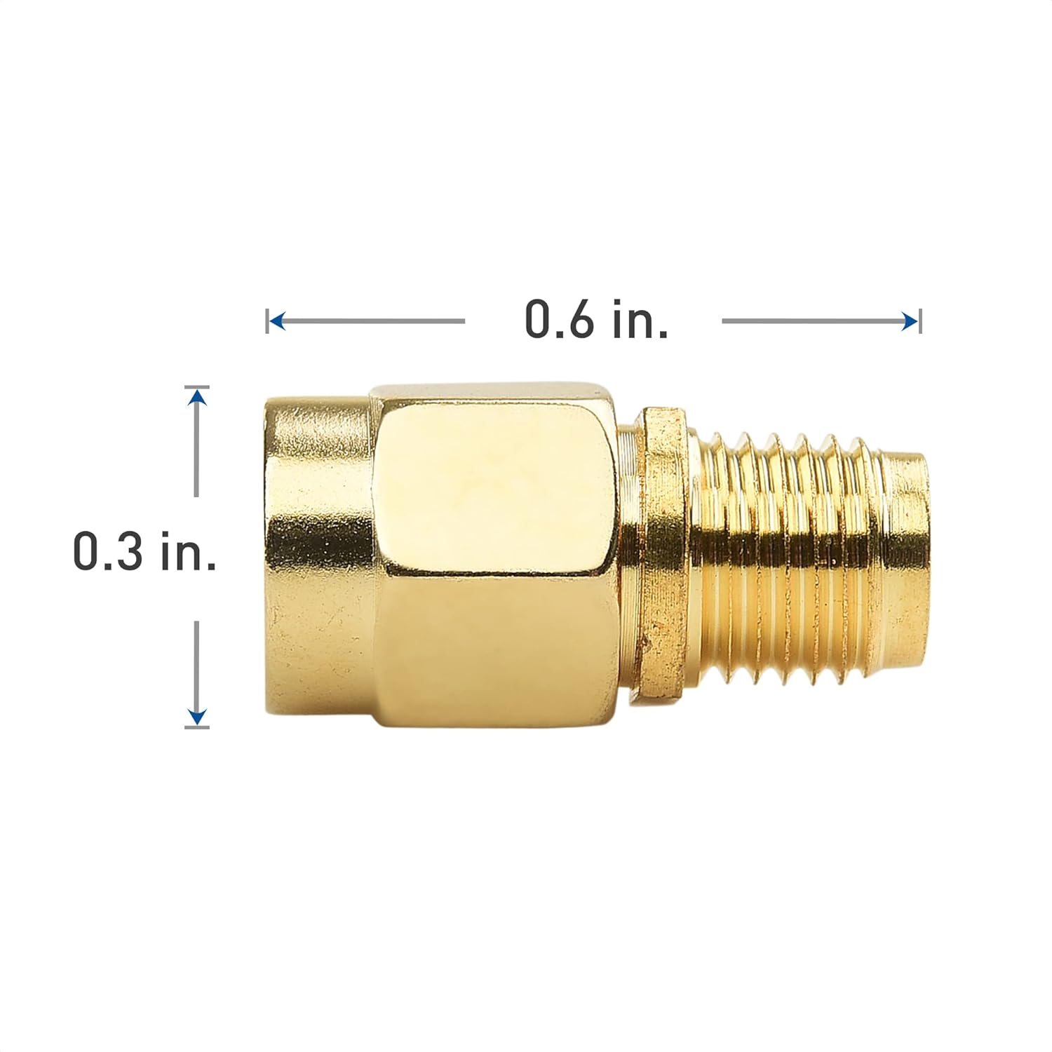 2-Pack SMA Female to RPSMA Male Adapter (SMA Male to Female Reverse Polarity Gender Changer Adapter) - Image 6