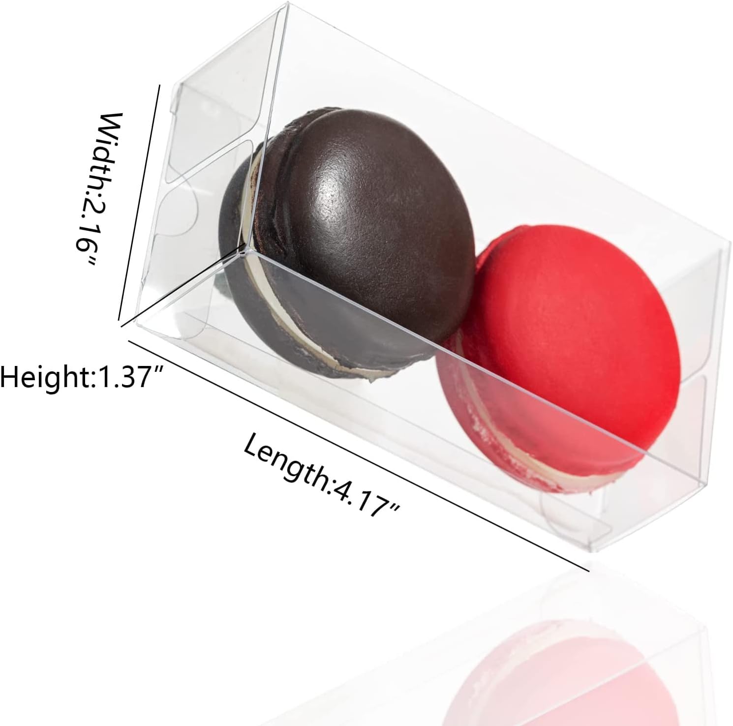 4.17x2.16x1.37Inch Chocolate Covered Orec Boxes Macaron for 2 Mini Treat Chocolate Truffle - Image 4