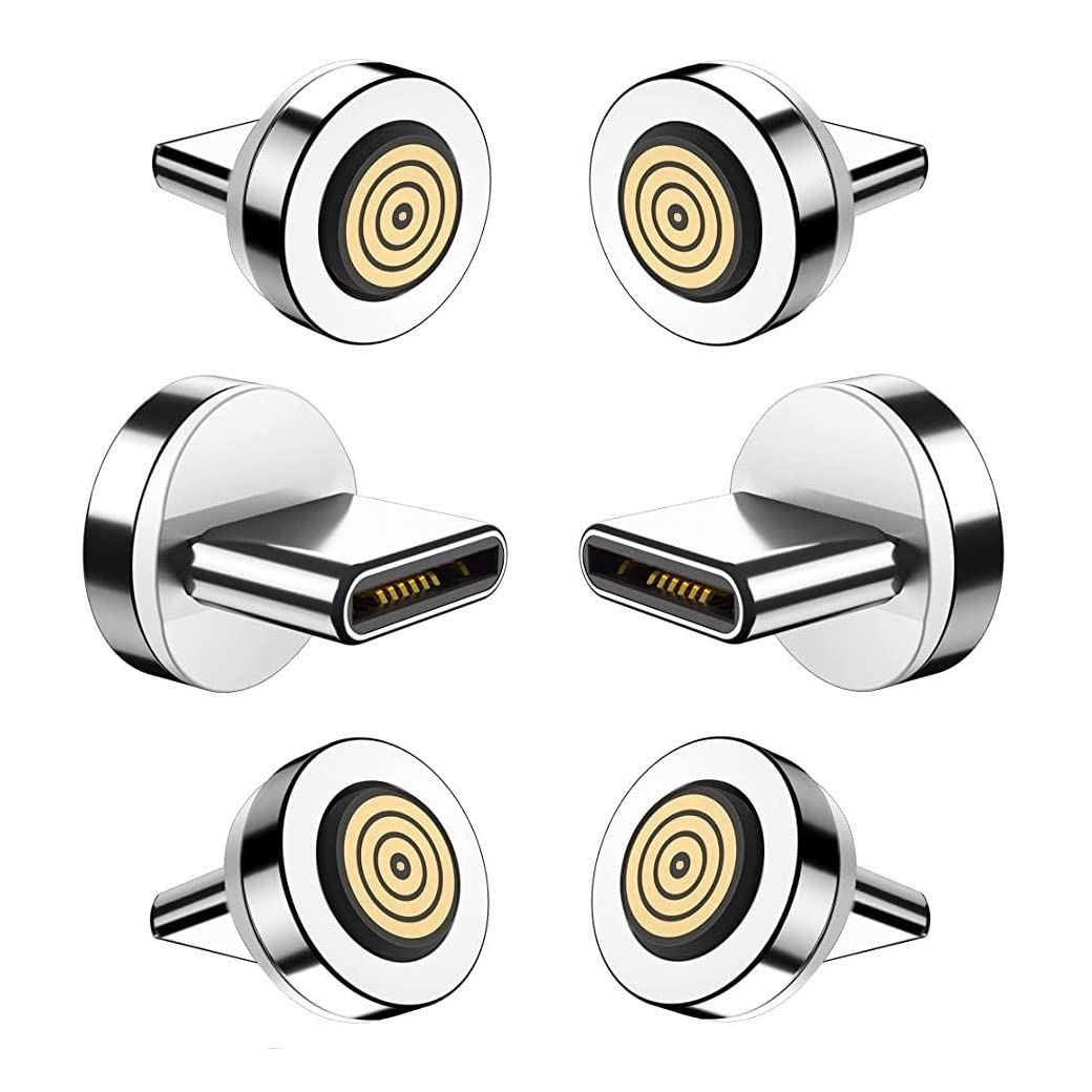 Magnetic Charging Tips 7pin Series (USB-C Tips) 6pcs,Magnetic Type-C Tips,Just 3.0A&7Pin Data Charger Tips Without USB Cable - Image 1