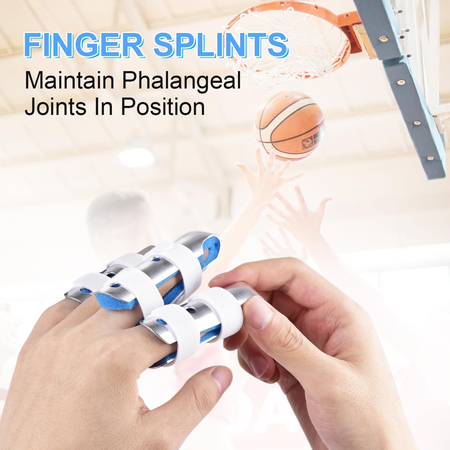 Finger Splint, 2pcs Finger Support Brace for Arthritis Knuckle Immobilizationm, Middle Size - Image 6