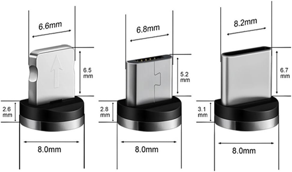 Magnetic Charging Tips lPhone 15pcs,1Pin 360° Rotate Connector Adapters for iOS-Lightlng Ports Series,Just Plugs to Charging/Water-dustproof/antioxidant Without Cord&Non-Data - Image 2