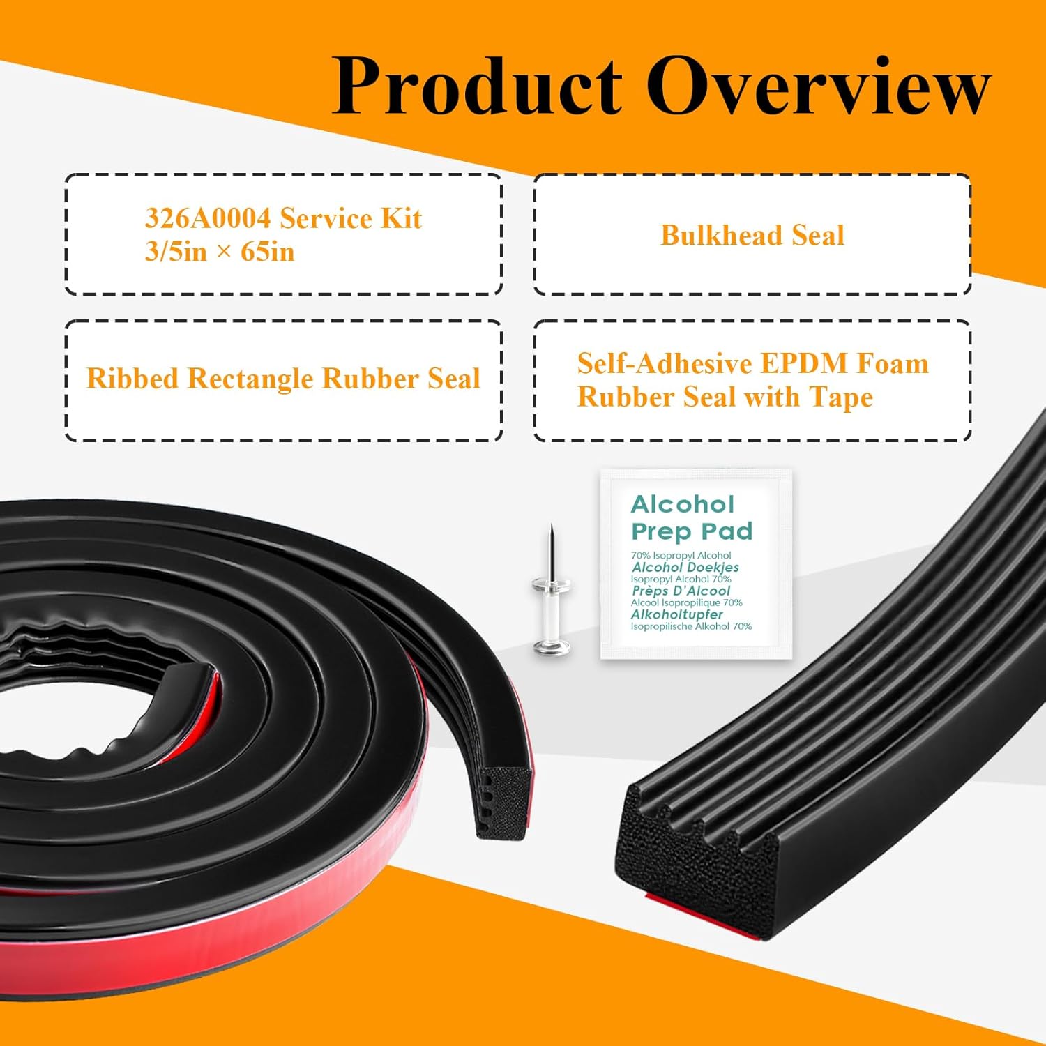 326A0004 Ribbed Bulkhead Seal Strip 3/5
