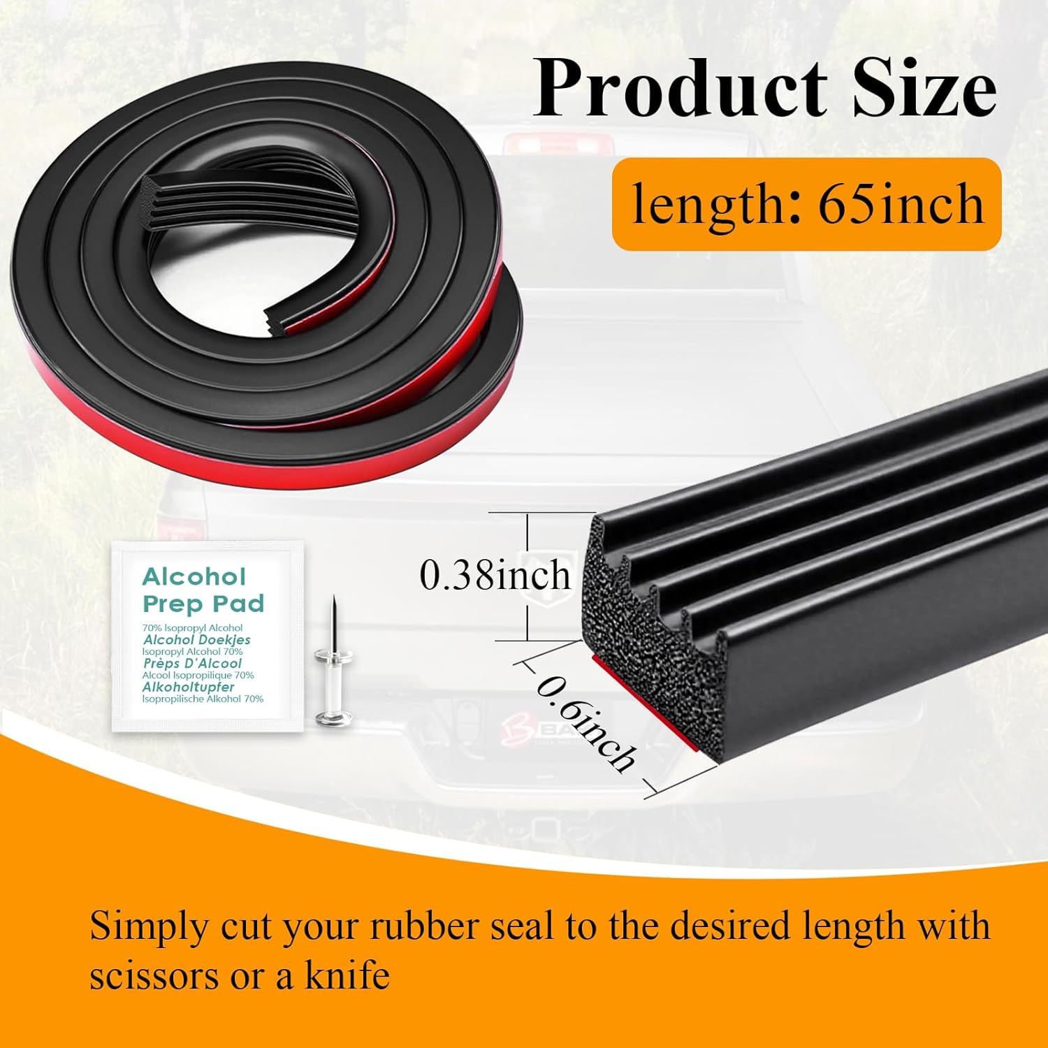326A0004 Ribbed Bulkhead Seal Strip 3/5