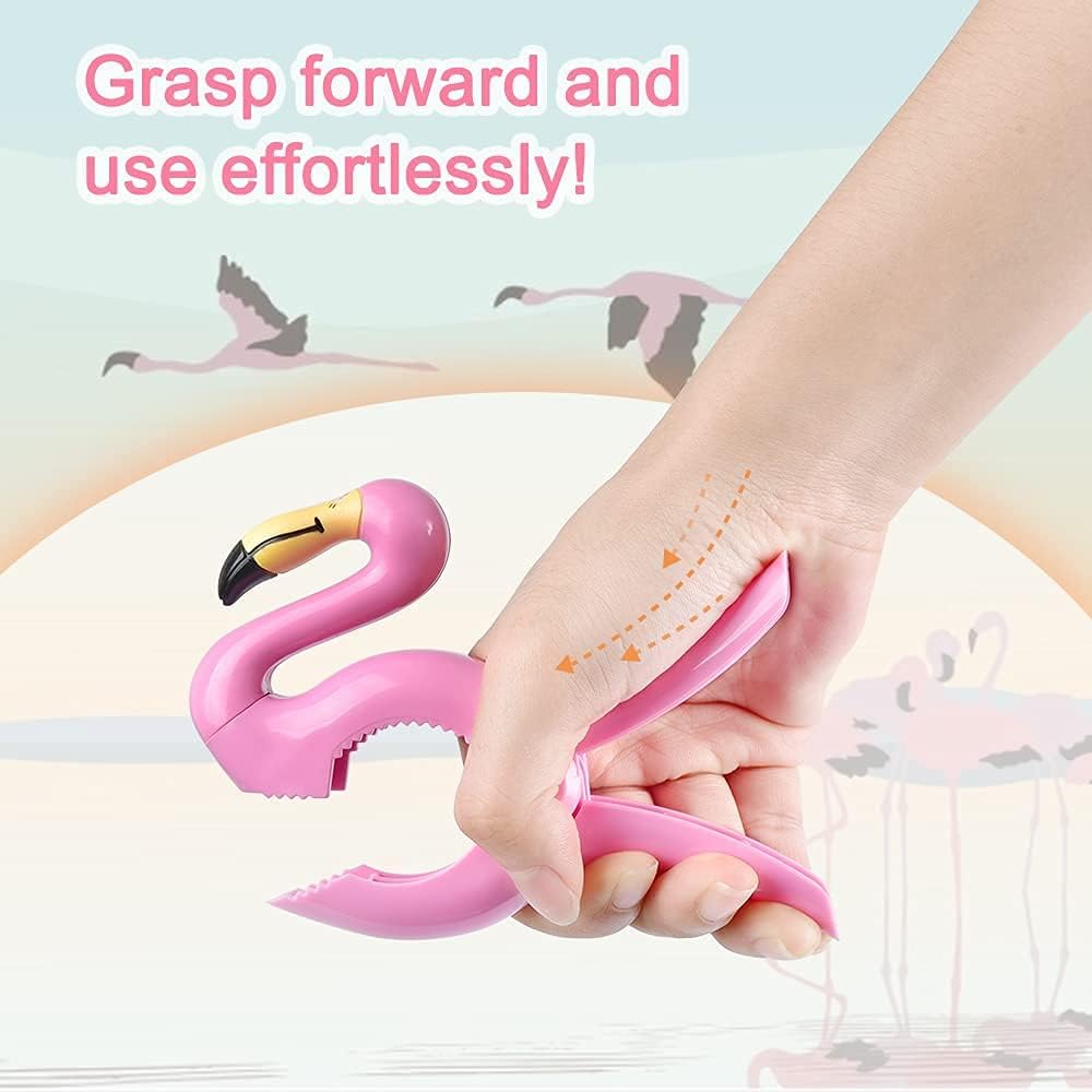 Beach Towel Clips,  Jumbo Size Towel Clips for Beach Chairs Cruise Pool Patio or Daily Use-Secure Hang Seal, Set of 4 (Flamingo Parrot) - Image 3