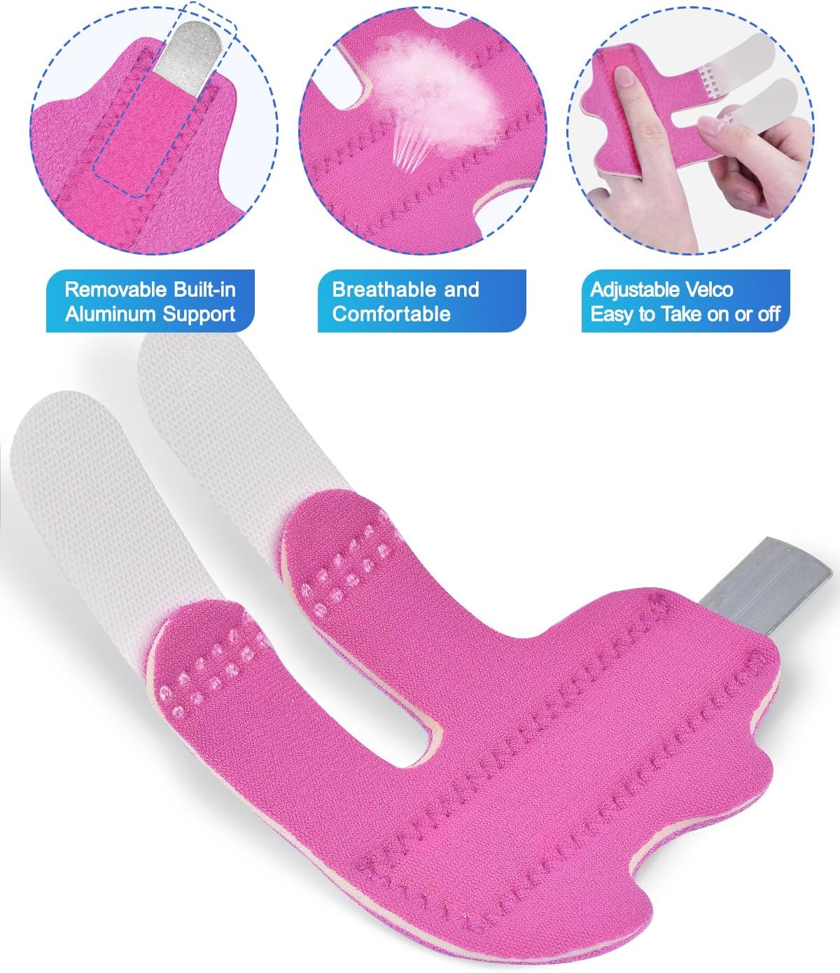 Finger Splint, 5pcs Color Finger Brace Support Stabilizer for Index, Middle, Ring Fingers Straightening Arthritis Knuckle Immobilization - Image 4
