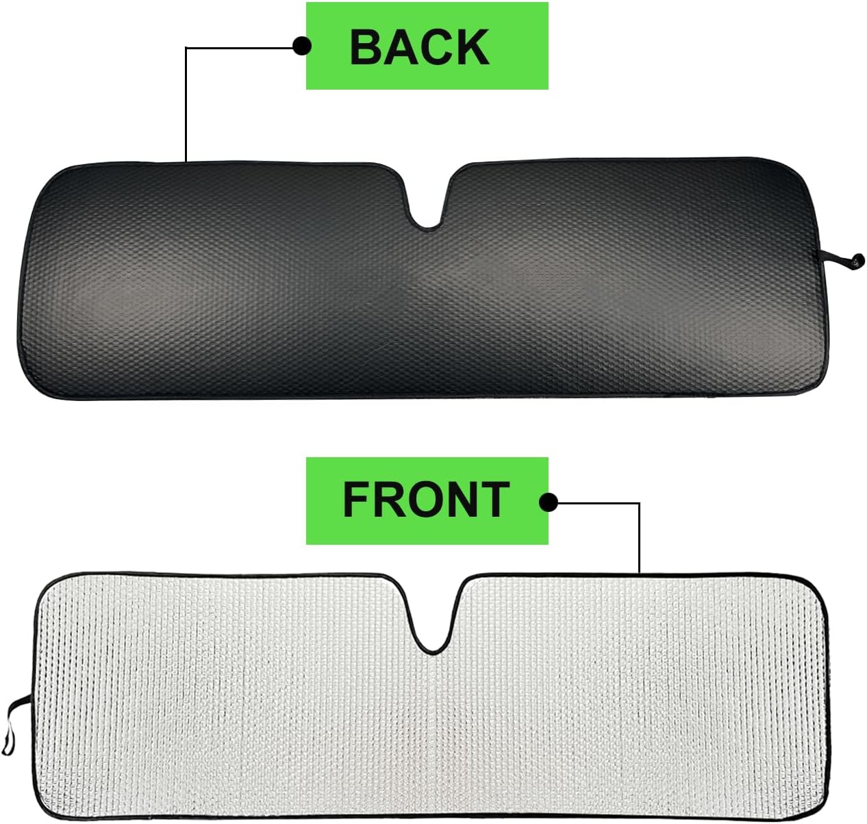 Windshield Sun Shade for Jeep,Windshield Sunshade for Wrangler TJ JK JL1997-2024,Sun Shade Windshield Cover for Jeep,UV Ray & Heat Block Windshield Shades - Image 3