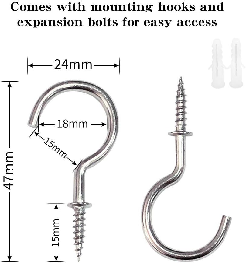Curtain Ropes Tiebacks Tie-Backs, Curtain Handmade Holdbacks with 2 Metal Screw Hooks - White 2 Pack - Image 4
