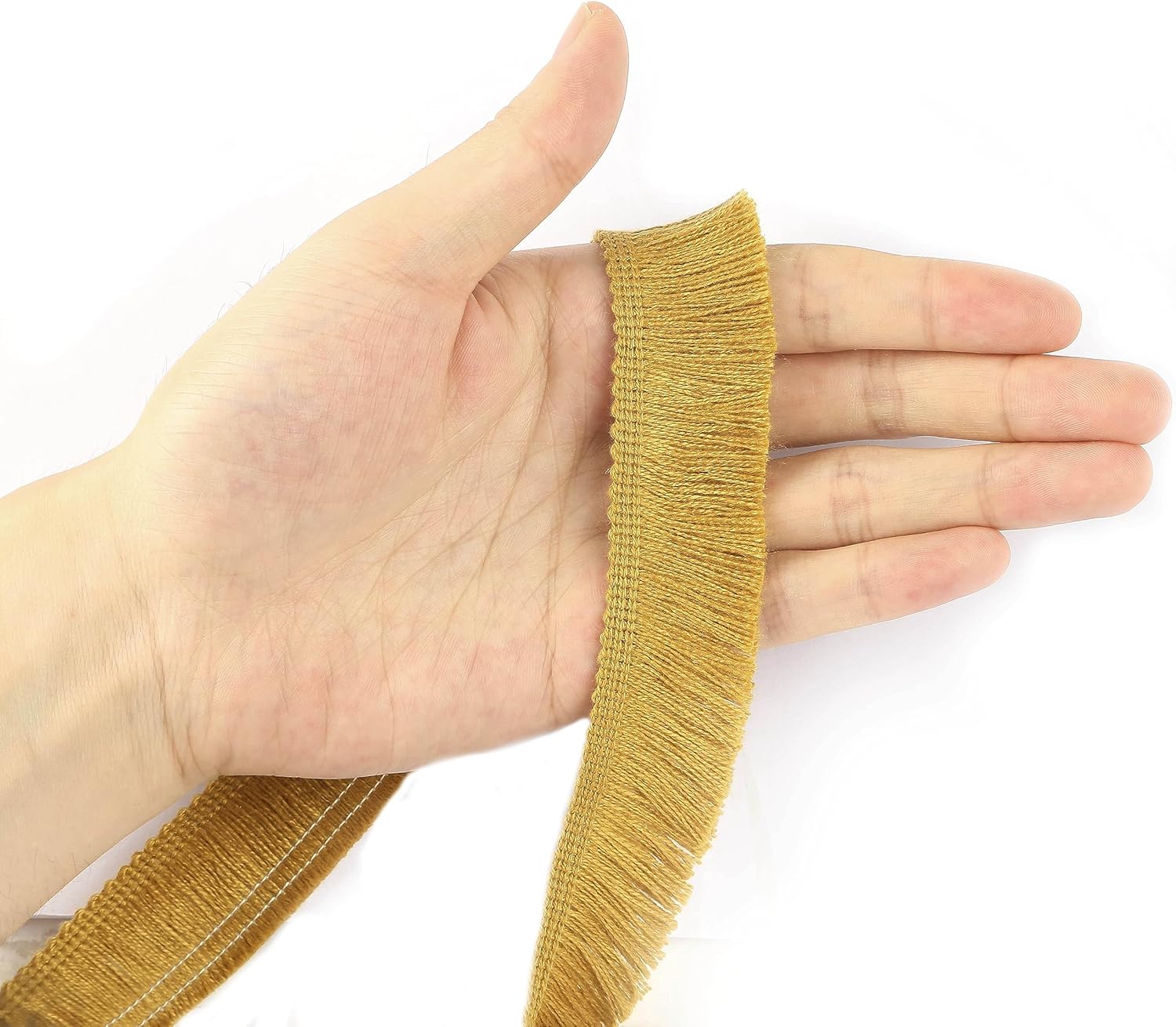 Sewing Fringe Trim 13.7 Yards x 1 Inch Tassel Trim Sewing Accessory Lace for Clothes Home Decoration DIY (Gold) - Image 5
