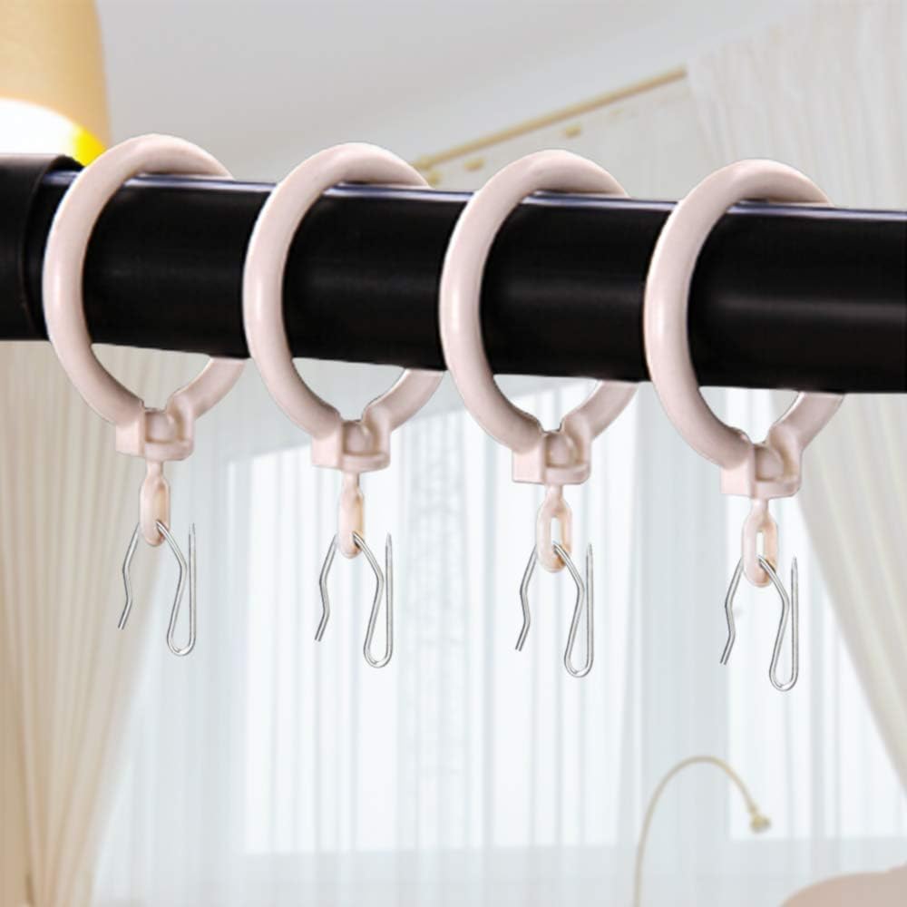 Metal Curtain Hooks, 200pcs Drapery Pins Stainless Steel Pin-on Hooks for Window Shower Door Curtain, Silver White - Image 6