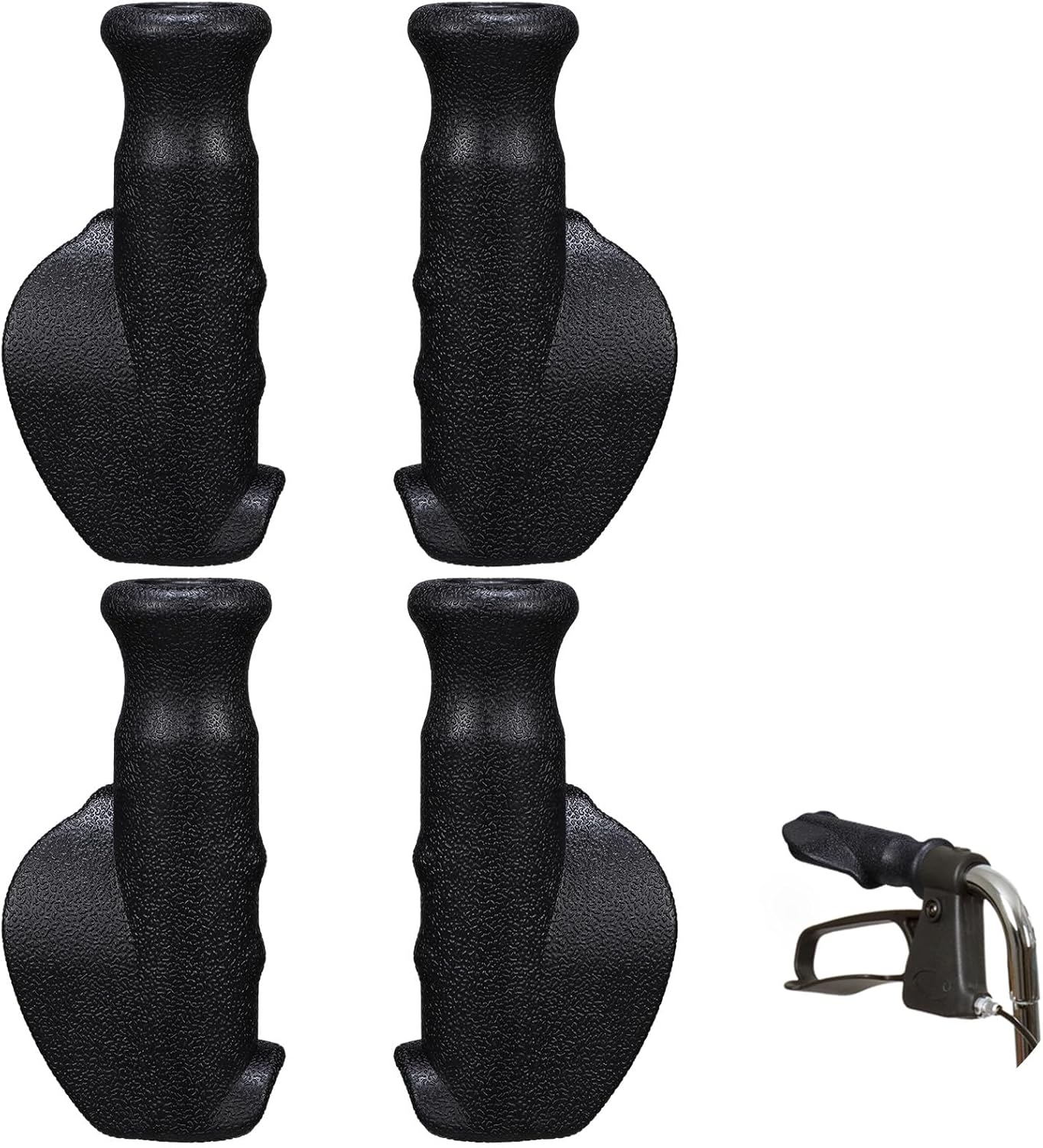 2 Pair Universal Rollator Hand Grip Replacement Parts for Rollator and Wheelchair Left and Right Hand Grips for Drive Rollator - Image 1