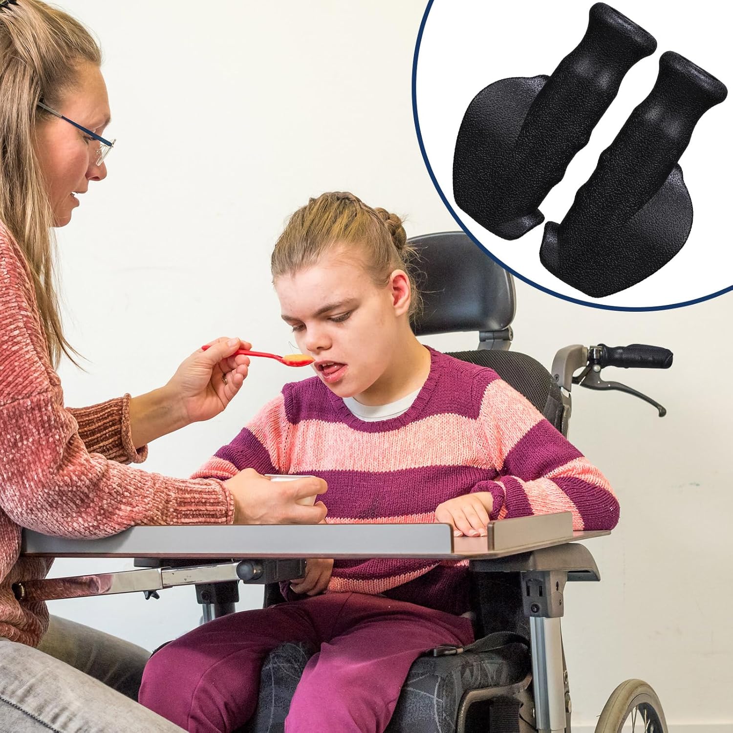2 Pair Universal Rollator Hand Grip Replacement Parts for Rollator and Wheelchair Left and Right Hand Grips for Drive Rollator - Image 5