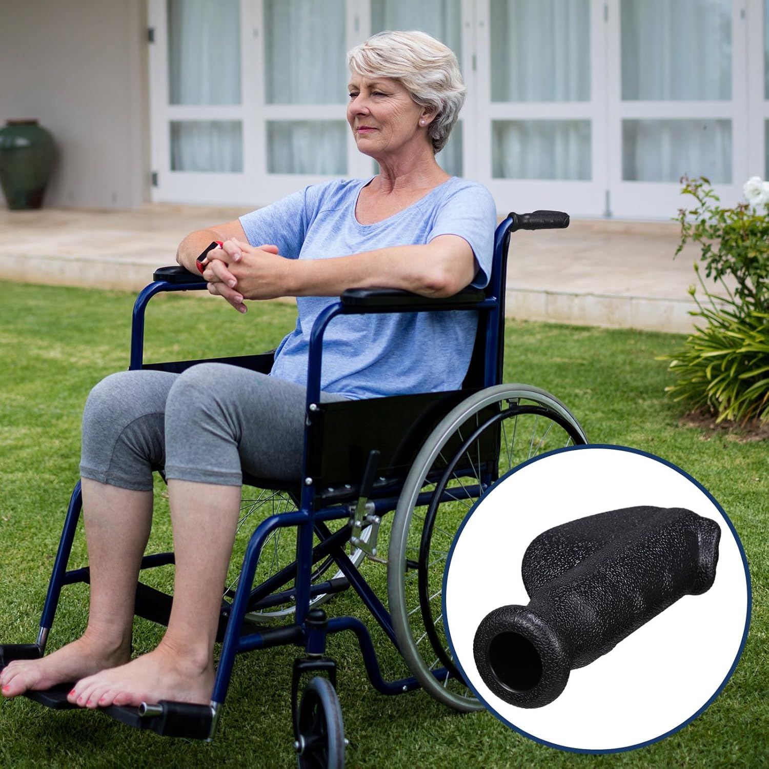 2 Pair Universal Rollator Hand Grip Replacement Parts for Rollator and Wheelchair Left and Right Hand Grips for Drive Rollator - Image 6
