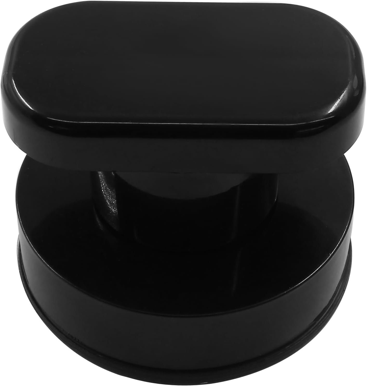 2 Pack Powerful Suction Cup Glass Mirror Door Handle, Refrigerator Drawer Bathroom Suction Cup Wall Armrest, Bathtub Shower Handle Kitchen Drawer Cabinet Knob Suction Cup, Black - Image 2