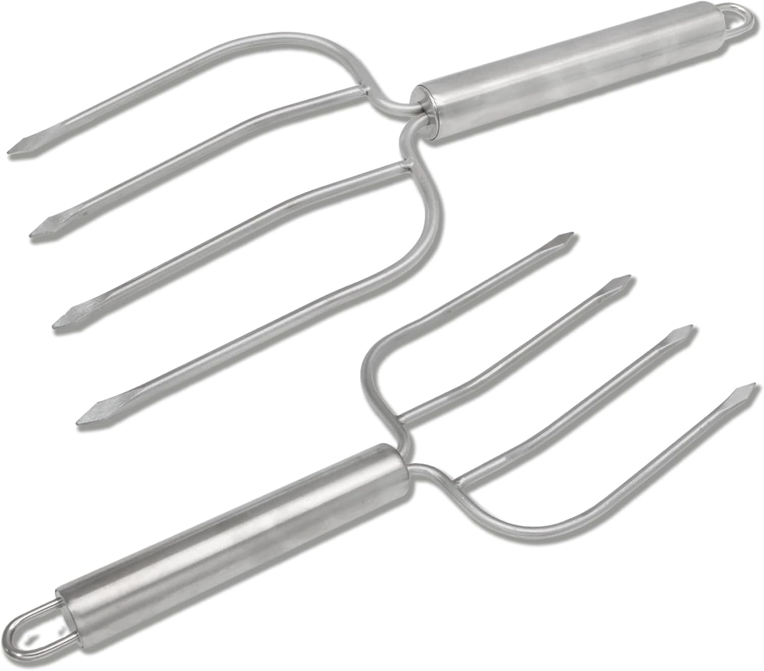 Turkey Lifter Forks Stainless Steel Roaster Poultry Forks Four Needle Meat Fork Roast Lifters Carving Fork for Thanksgiving, Set of 2 - Image 2