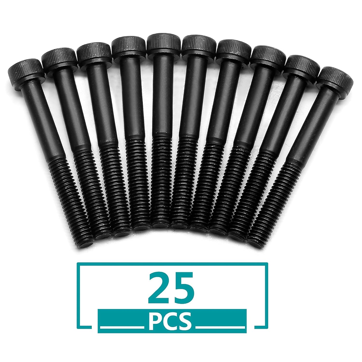 25pcs M6-1.0 x 50mm Socket Head Cap Screws Bolts, Grade 12.9 Alloy Steel Machine Thread Bolt, Black Oxide Screw - Image 2
