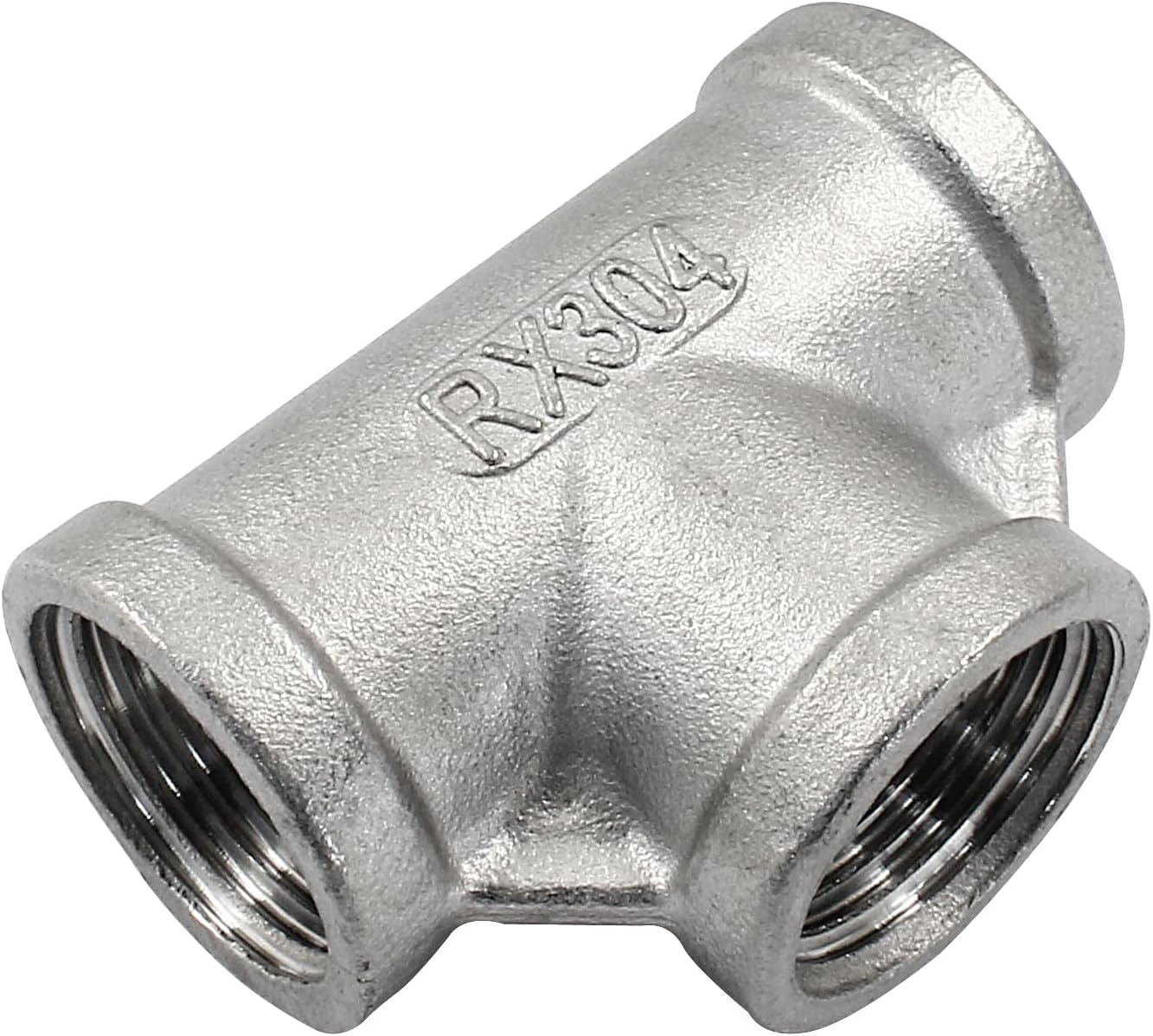2 PCS 1/2 Inch Female NPT Tee Pipe Adapter Cast Pipe Fitting, Stainless Steel 3-Way T Shaped Pipe Fitting Adapter - Image 4